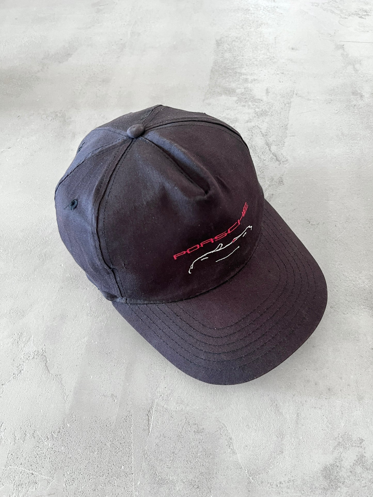FADED BLACK PORSCHE CAP - 1990S