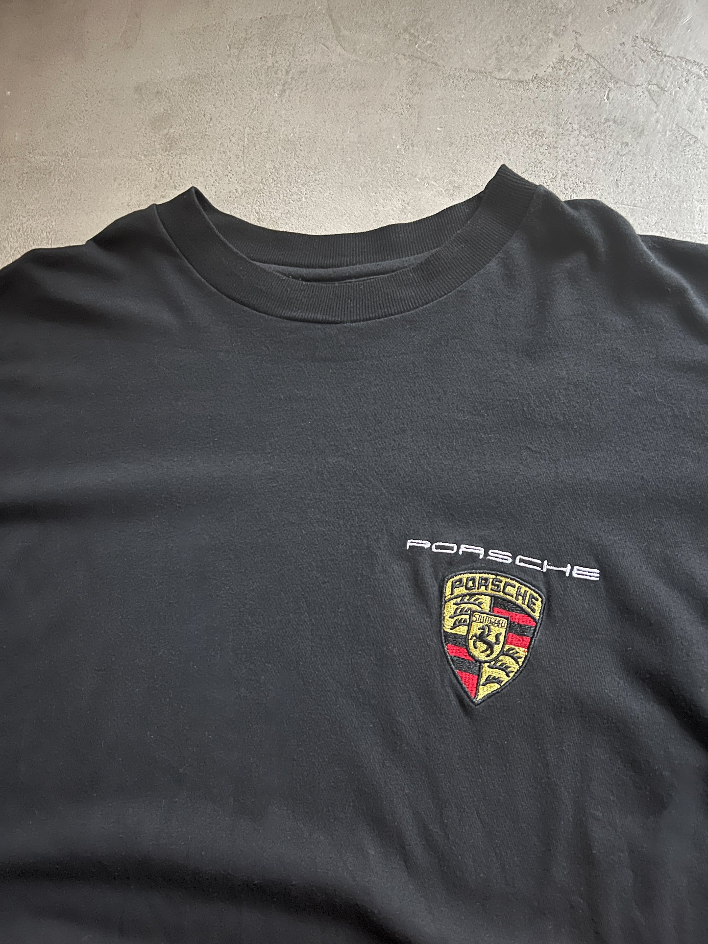 BLACK PORSCHE TEE - 2000S - L