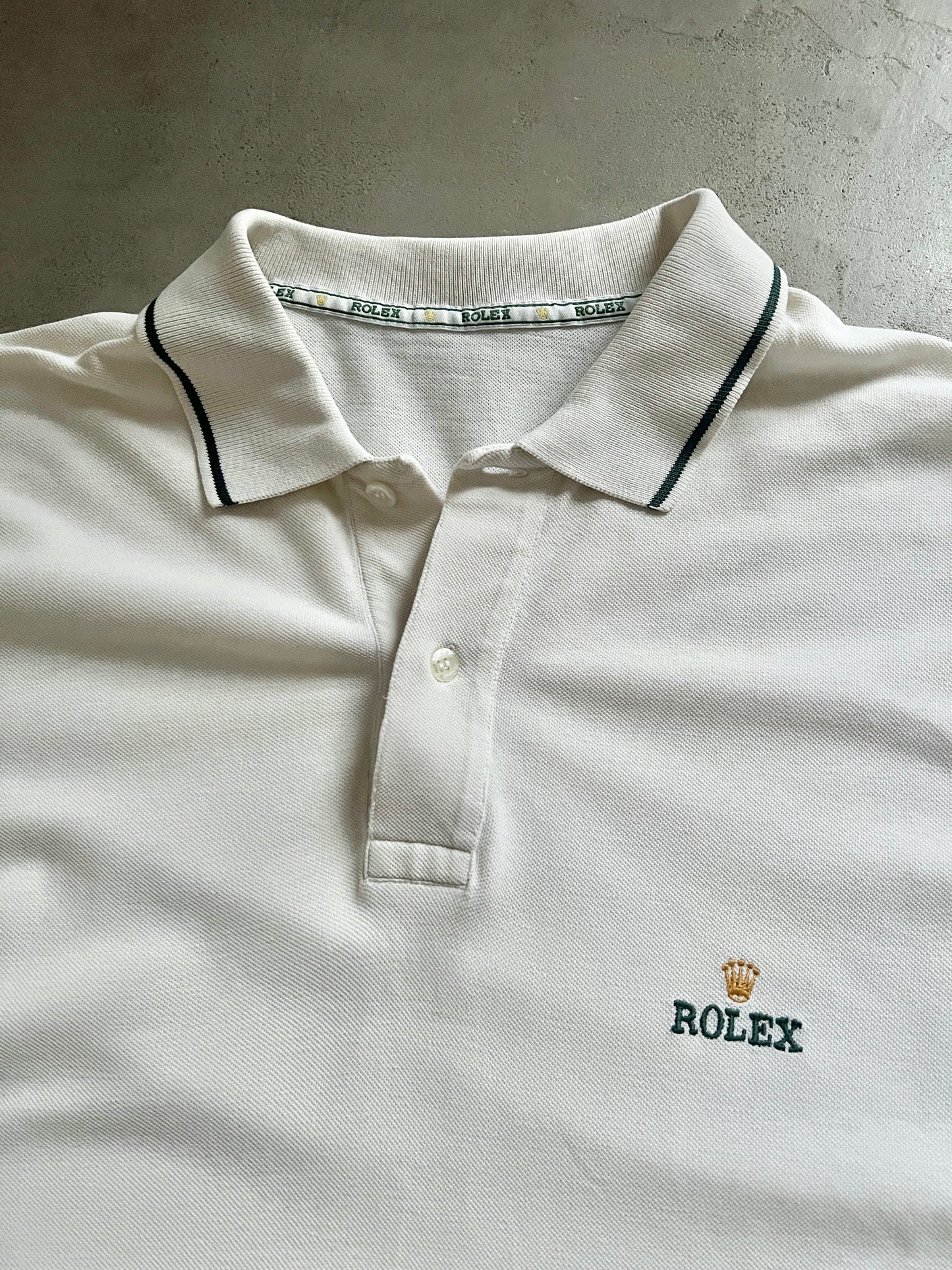 CREME WHITE ROLEX POLO - 2000S - L