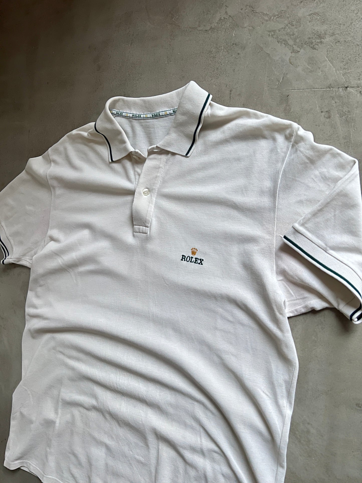 CREME WHITE ROLEX POLO - 2000S - L