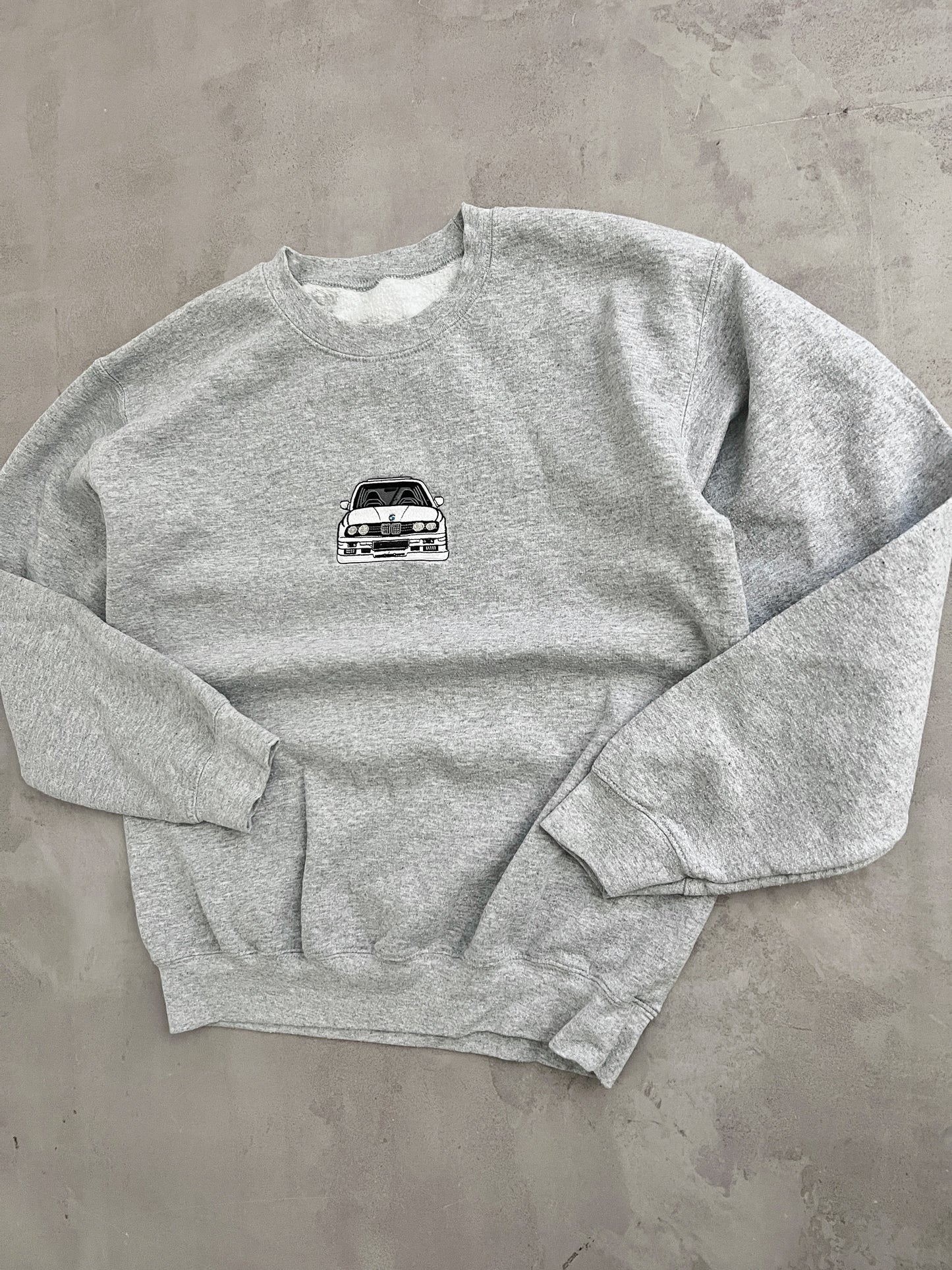 GREY BMW E30 SWEATER - 2000S - S
