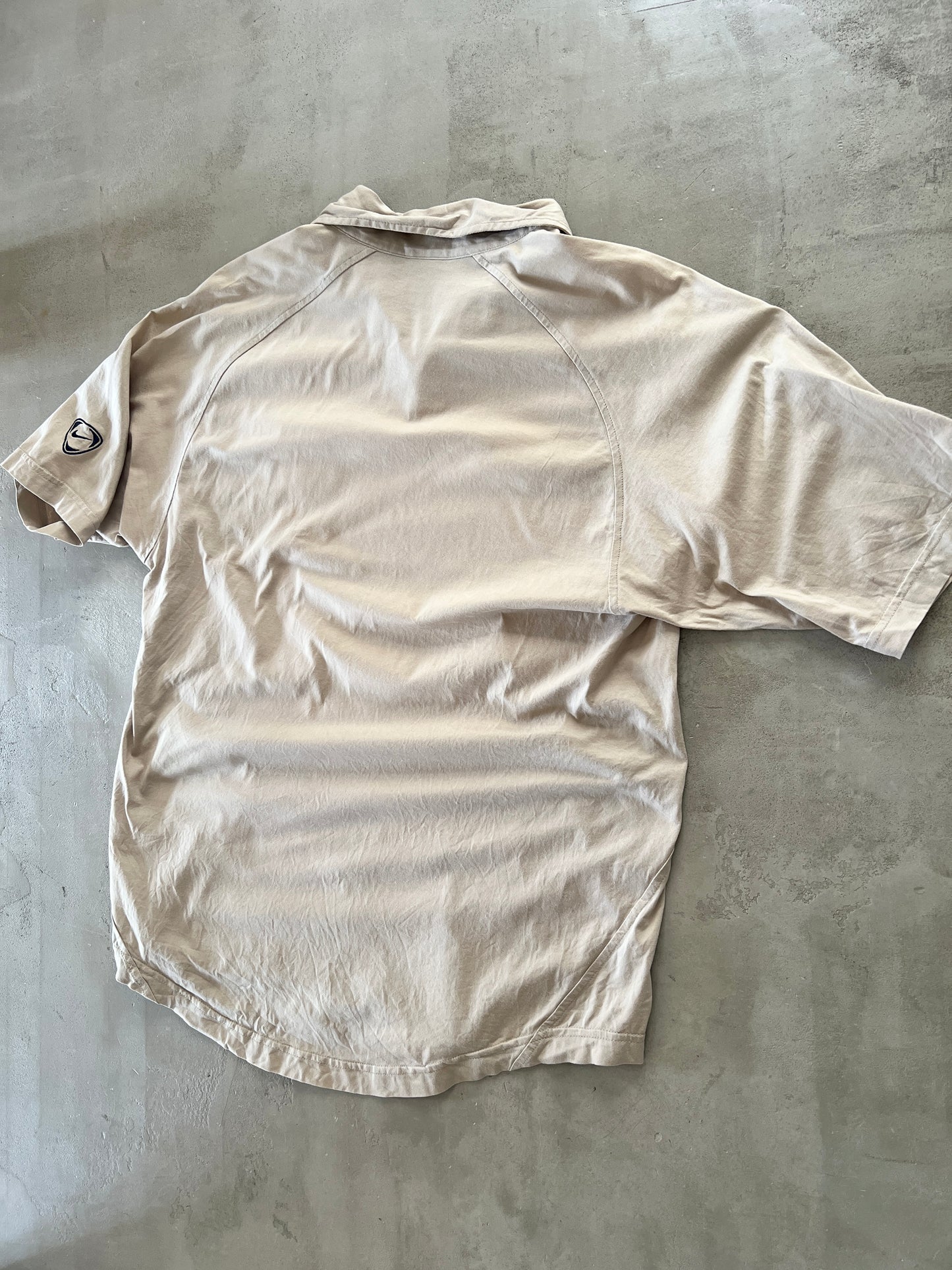 BEIGE FC BARCELONA NIKE POLO - 2000S - L