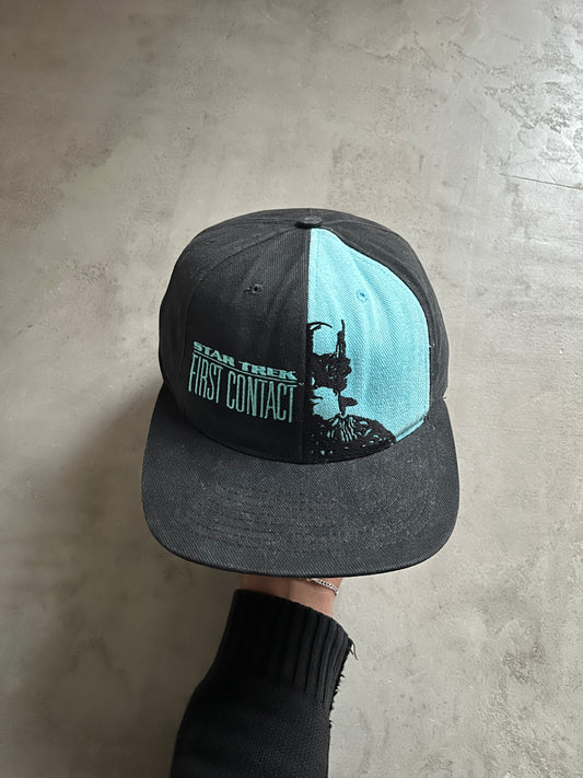 BLACK/BABY BLUE STAR TREK CAP - 1990S