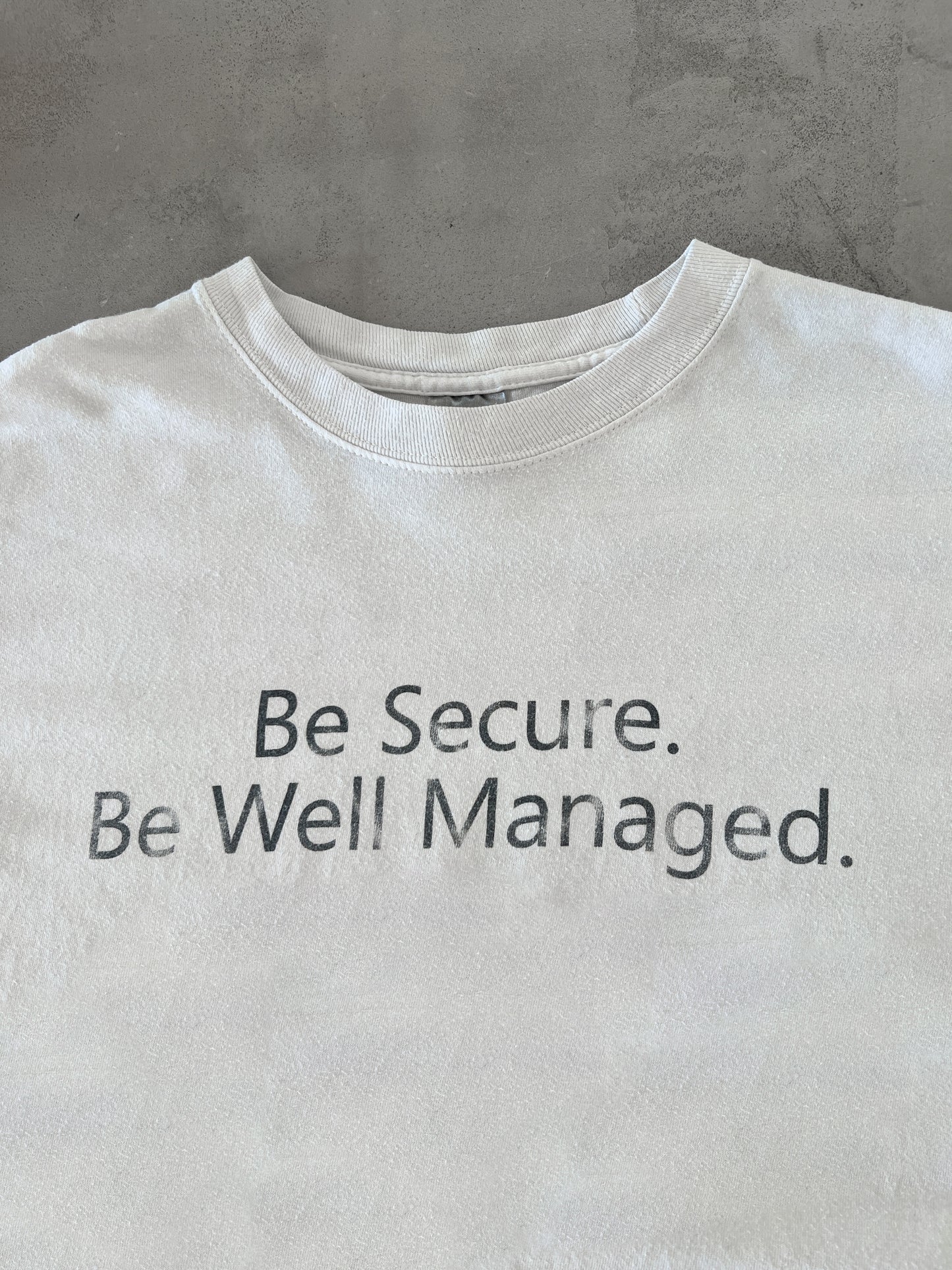 FADED WHITE WINDOWS PROMO TEE - 2000S - XL/L