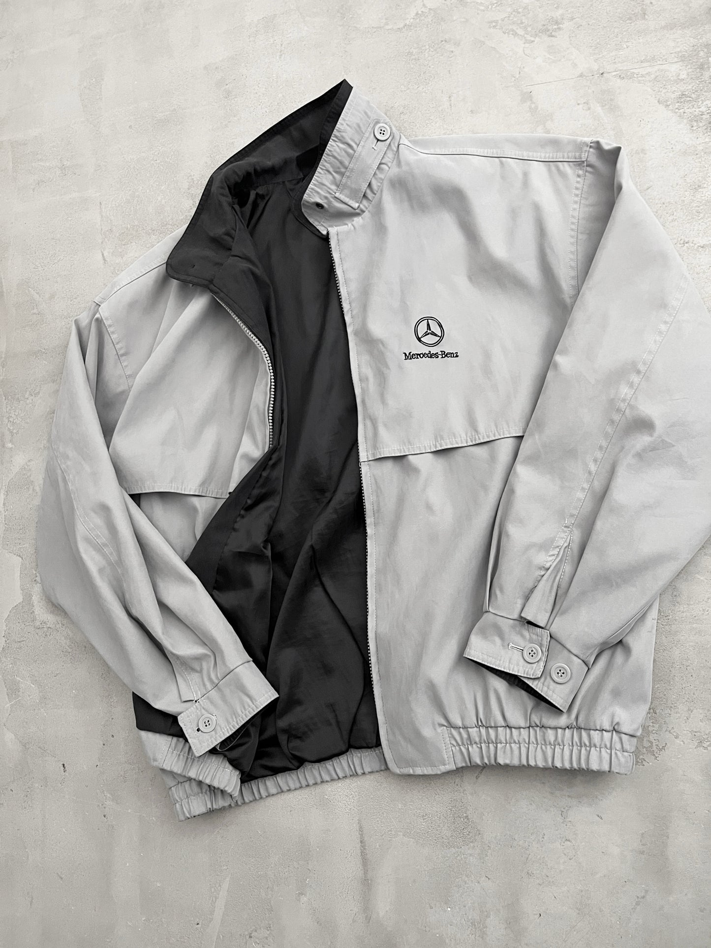 GREY MERCEDES BENZ JACKET - 1990S - L