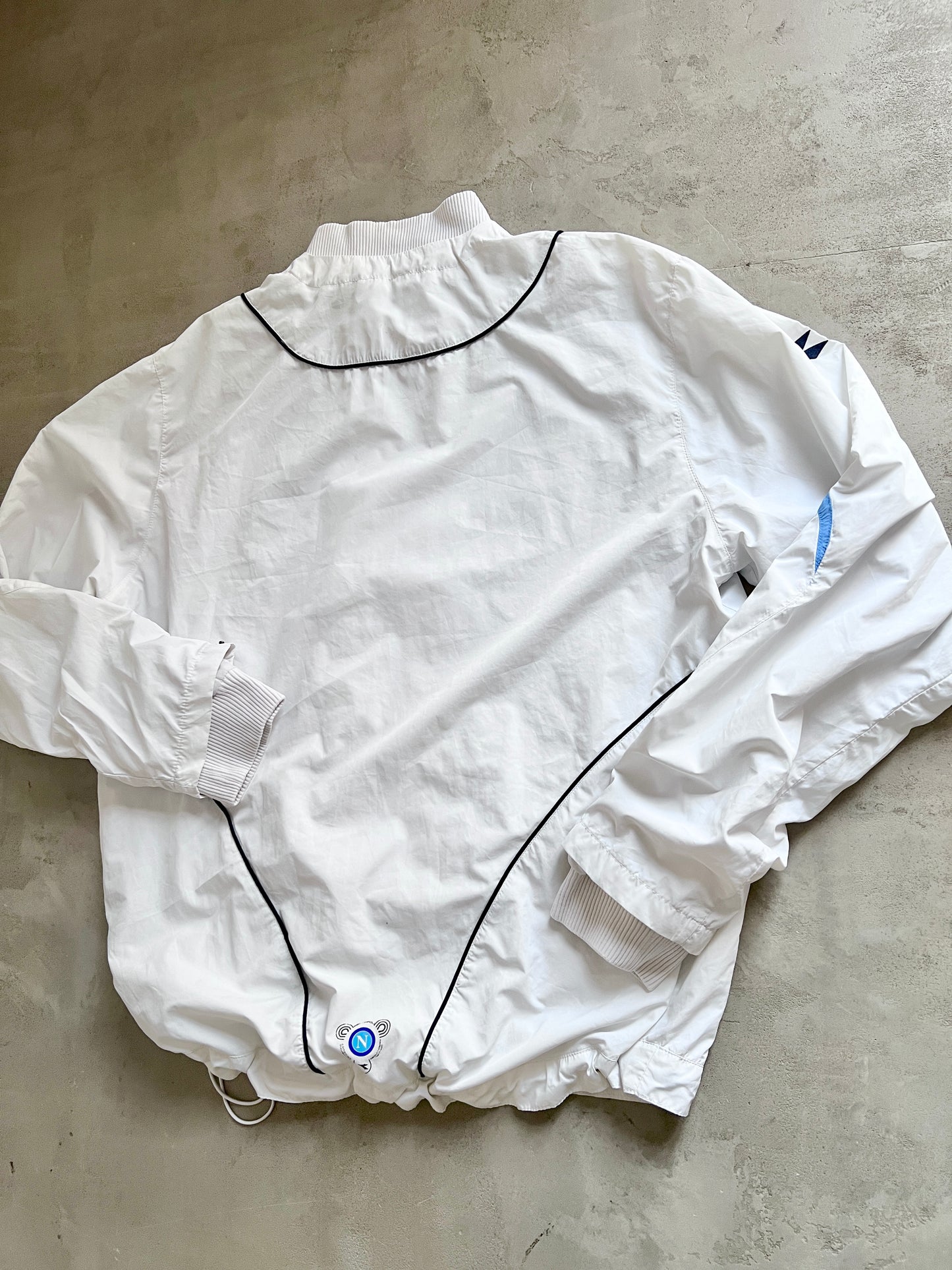 WHITE/BABY BLUE NAPOLI TRACK JACKET - 2000S - L/M