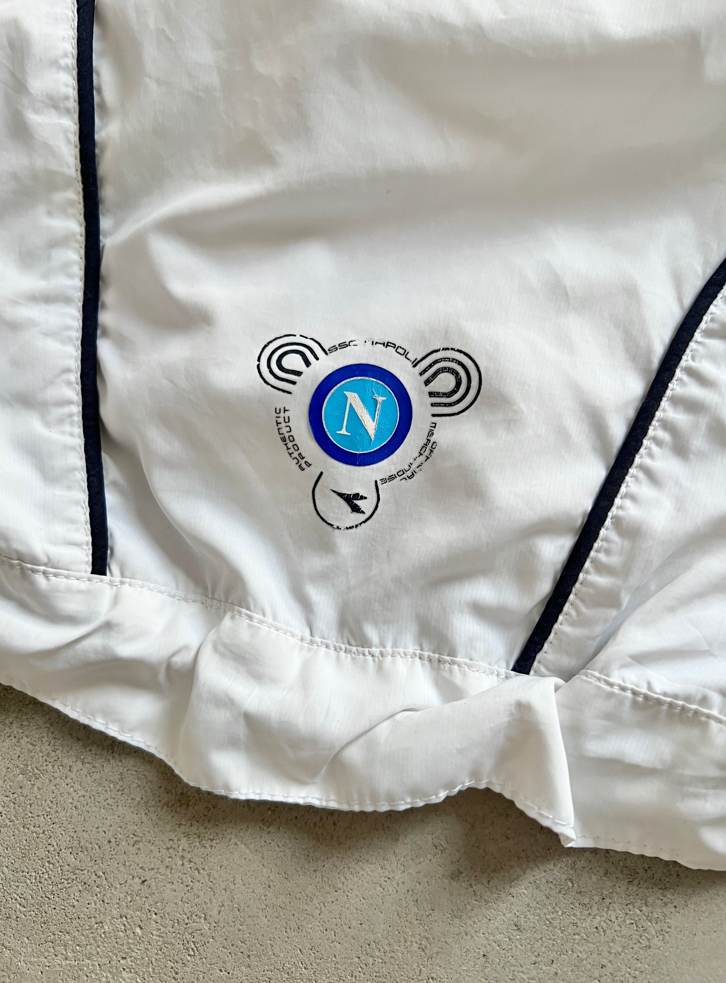 WHITE/BABY BLUE NAPOLI TRACK JACKET - 2000S - L/M