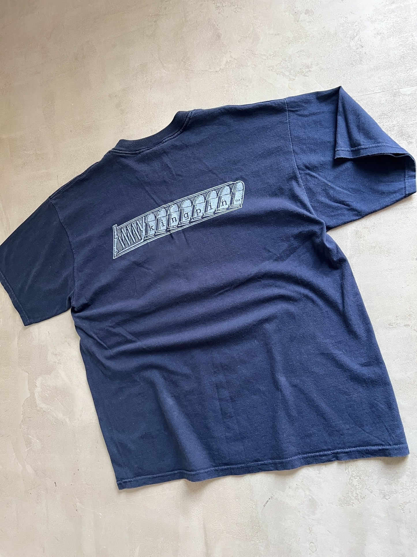 FADED NAVY SCARFACE X KINGPIN TEE - 1990S - L/XL