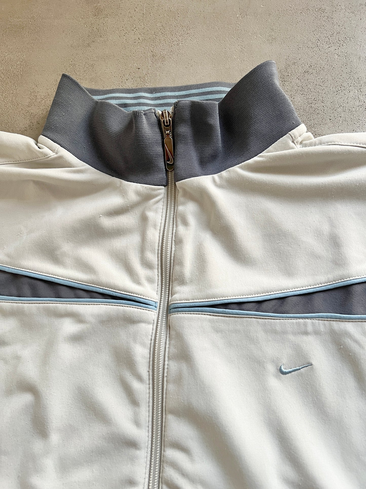 CREME/BABY BLUE NIKE TRACK JACKET - 20000S - L