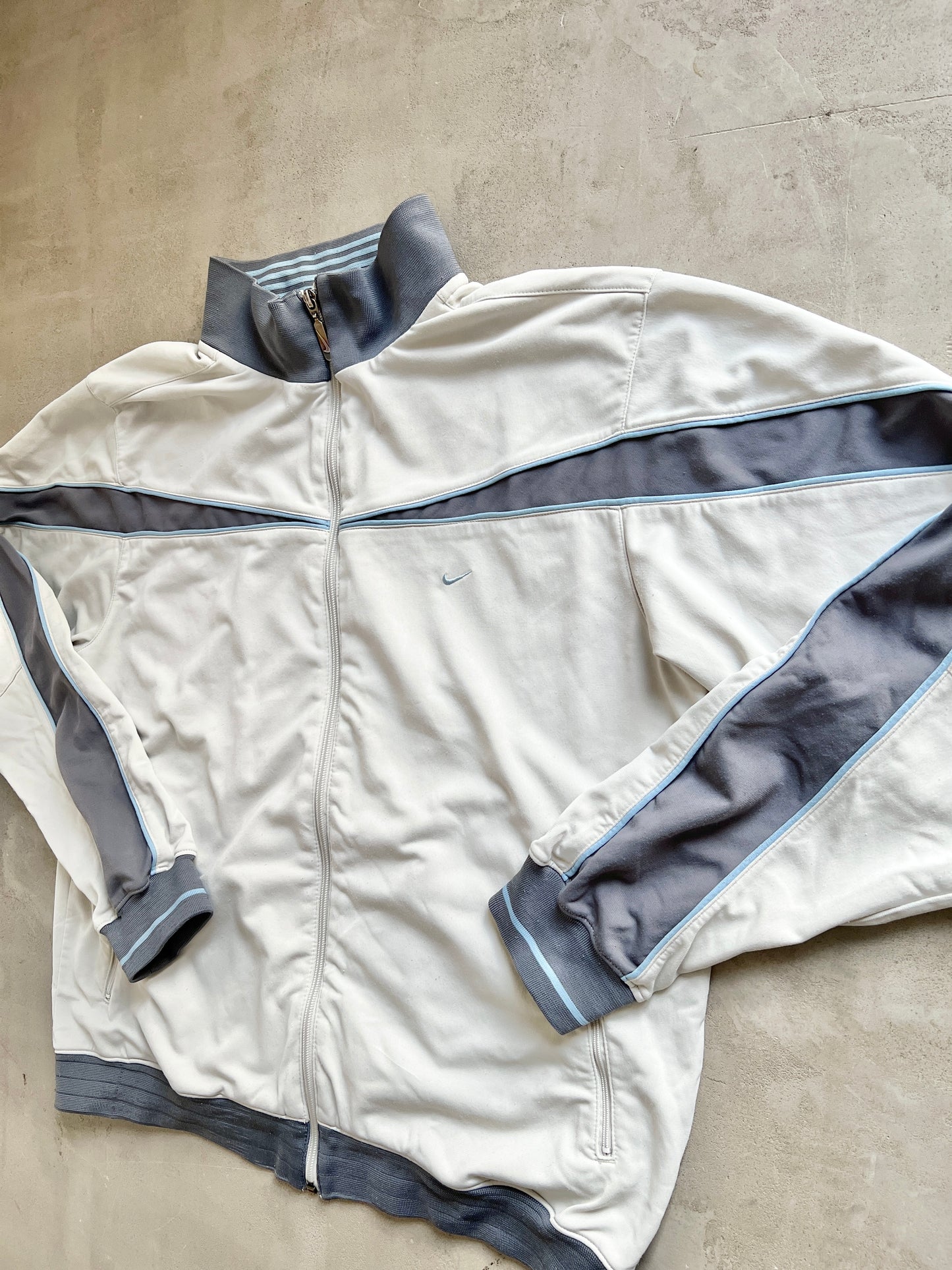 CREME/BABY BLUE NIKE TRACK JACKET - 20000S - L