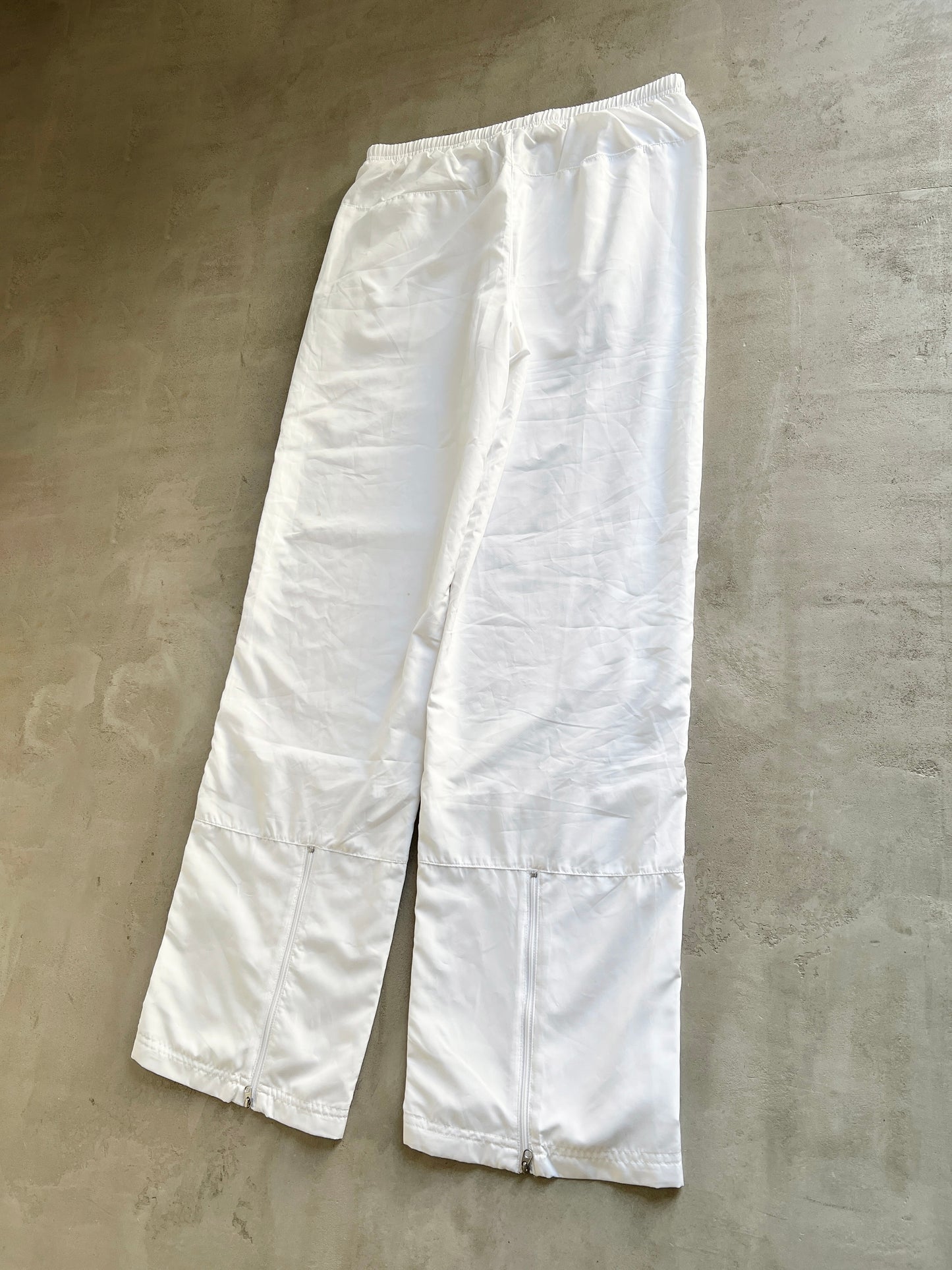 WHITE/BABY BLUE NIKE TRACK PANTS - 2000S - M/S