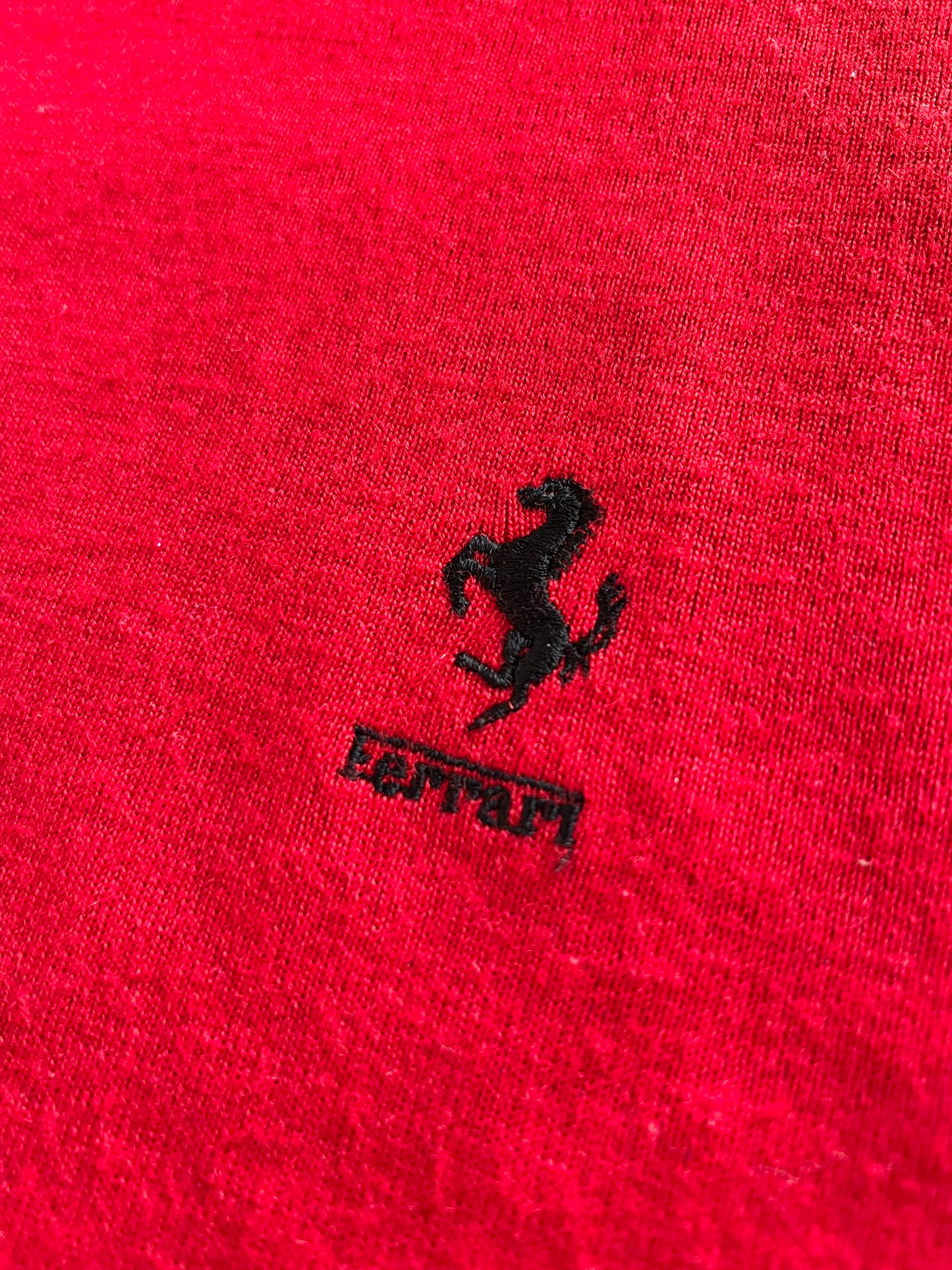 RED FERRARI KNIT SWEATER - 2000S - M/L