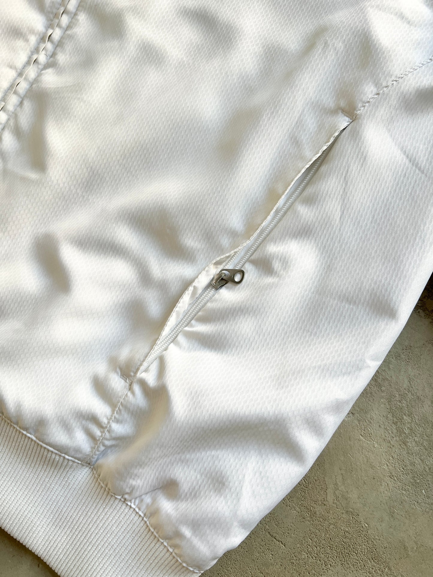 WHITE/BLUE BRAZIL NIKE TRACK JACKET - 2000S - M