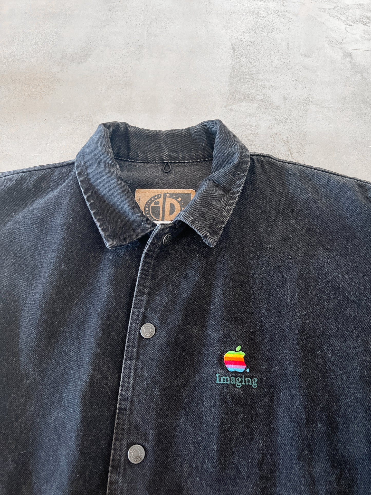 BLACK APPLE PROMO JACKET - 1990S - L/XL