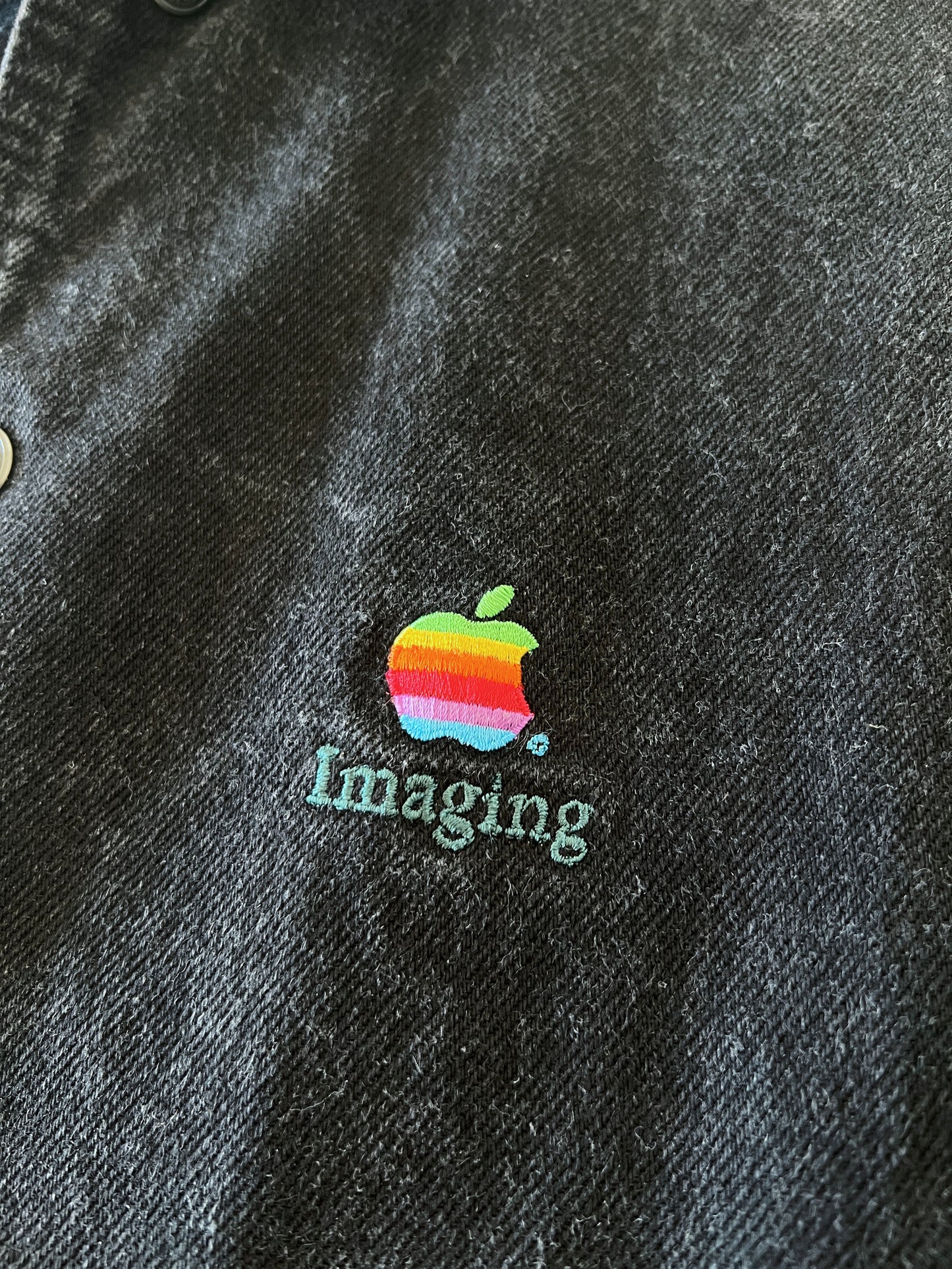 BLACK APPLE PROMO JACKET - 1990S - L/XL