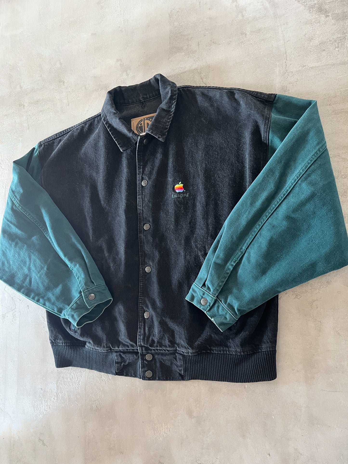 BLACK APPLE PROMO JACKET - 1990S - L/XL