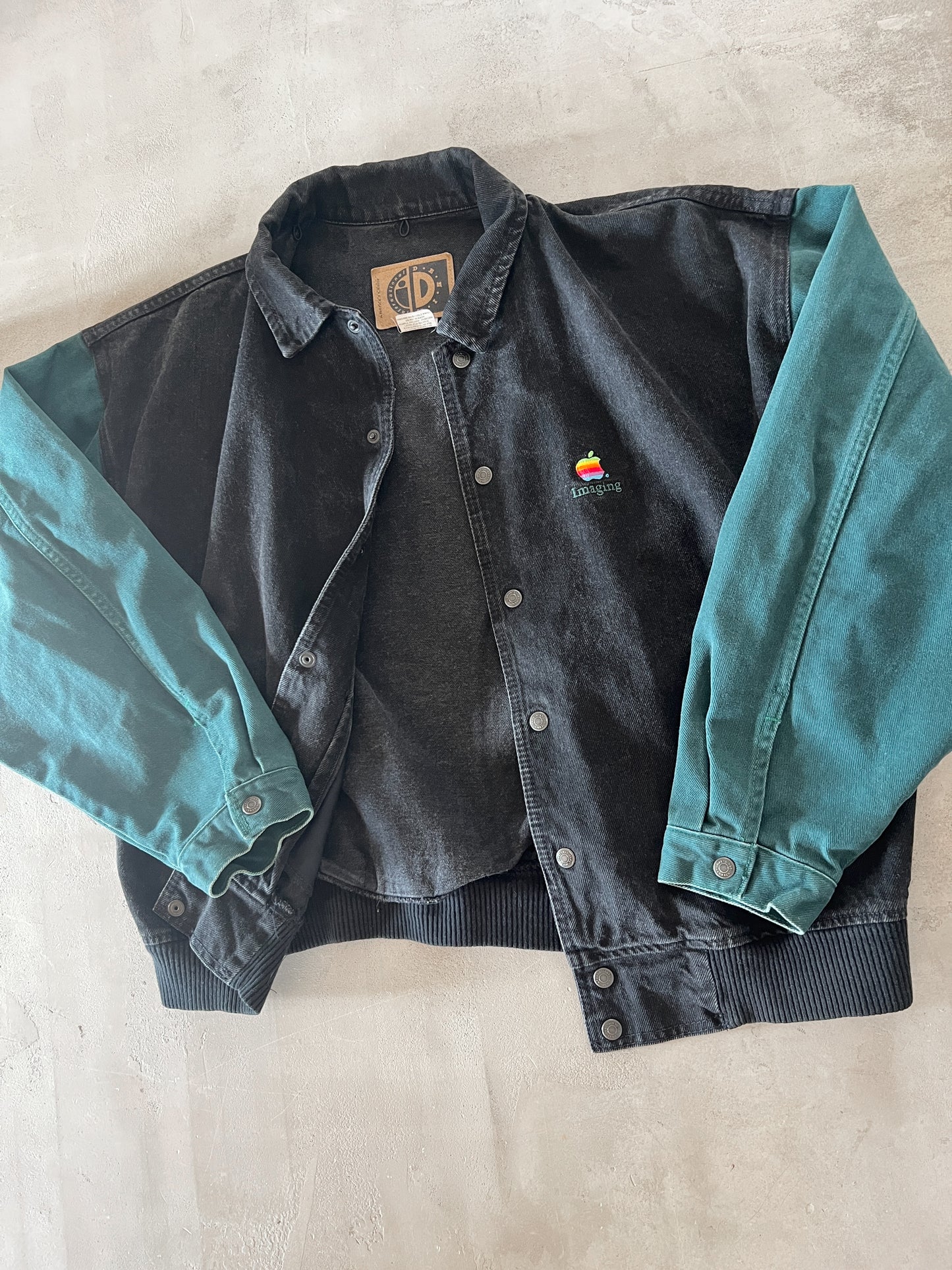 BLACK APPLE PROMO JACKET - 1990S - L/XL