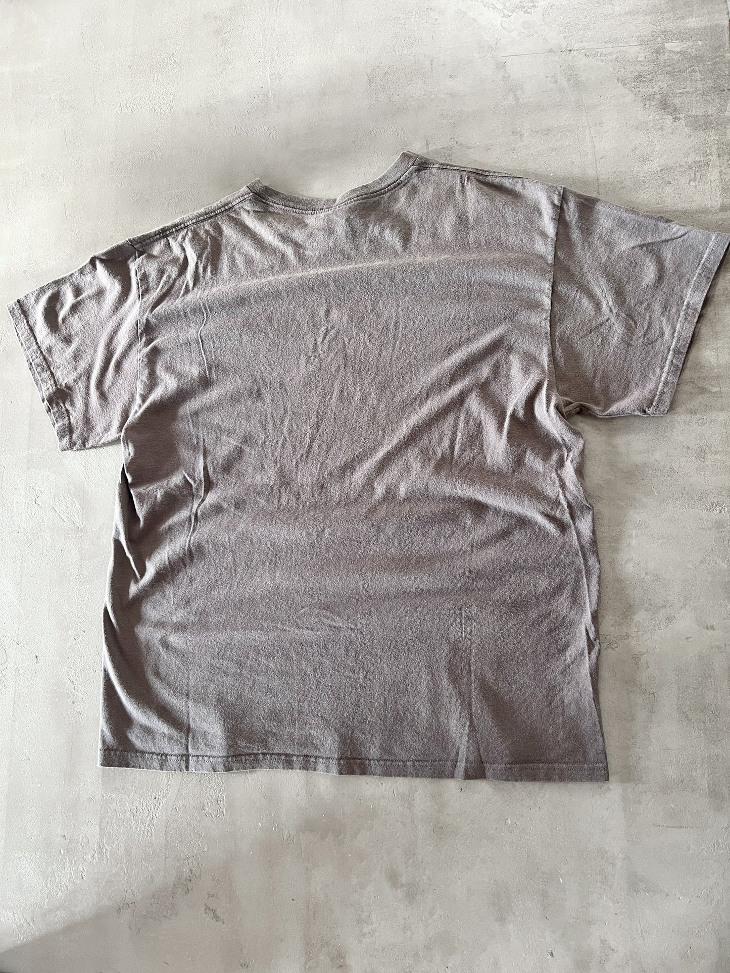 BEIGE/GREY BUGATTI TEE - 1990S - L