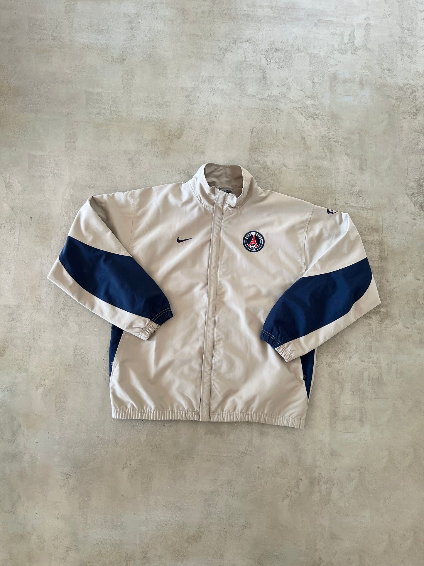 BEIGE PSG NIKE TRACK JACKET - 2000S - L