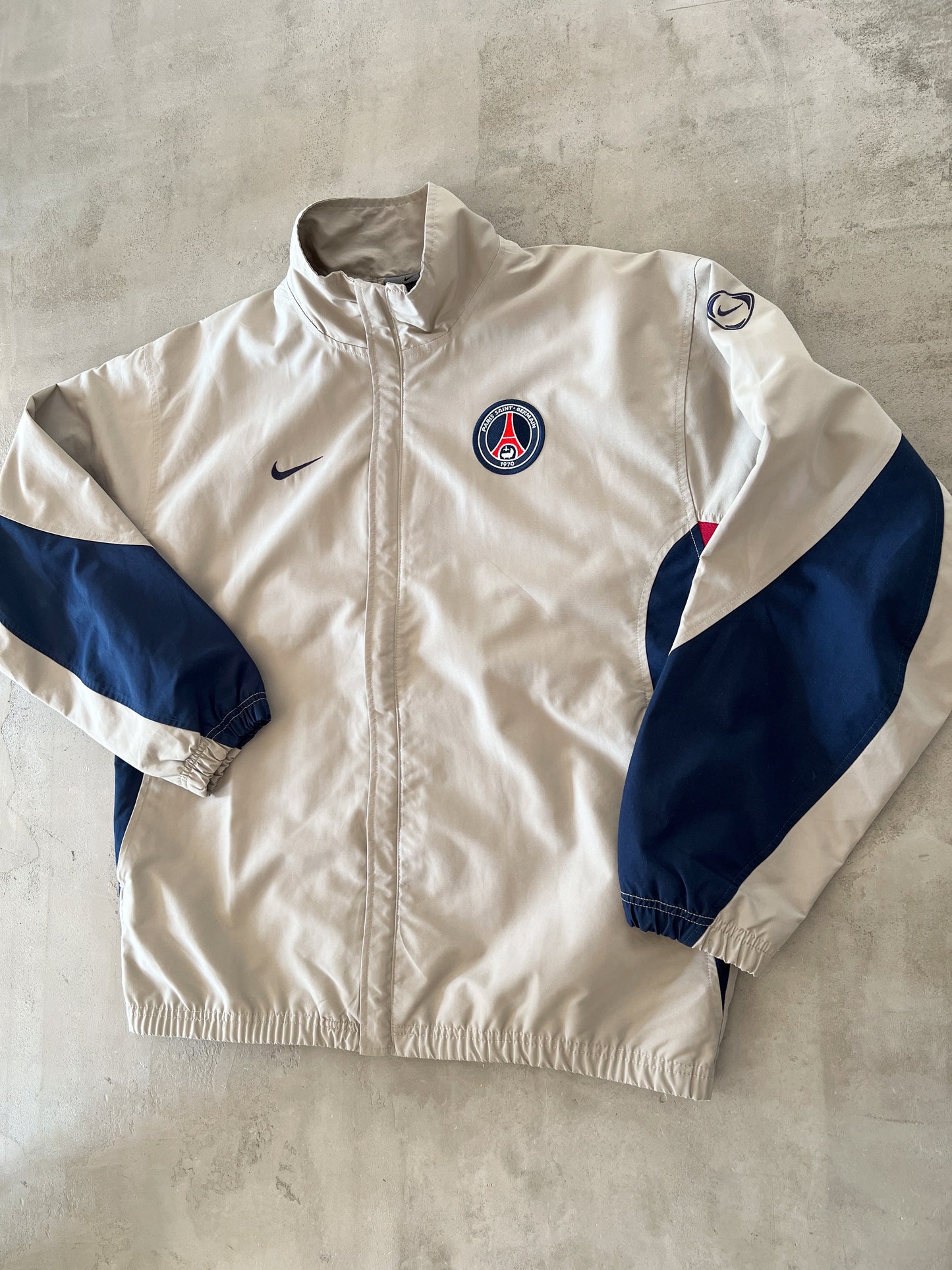 BEIGE PSG NIKE TRACK JACKET - 2000S - L