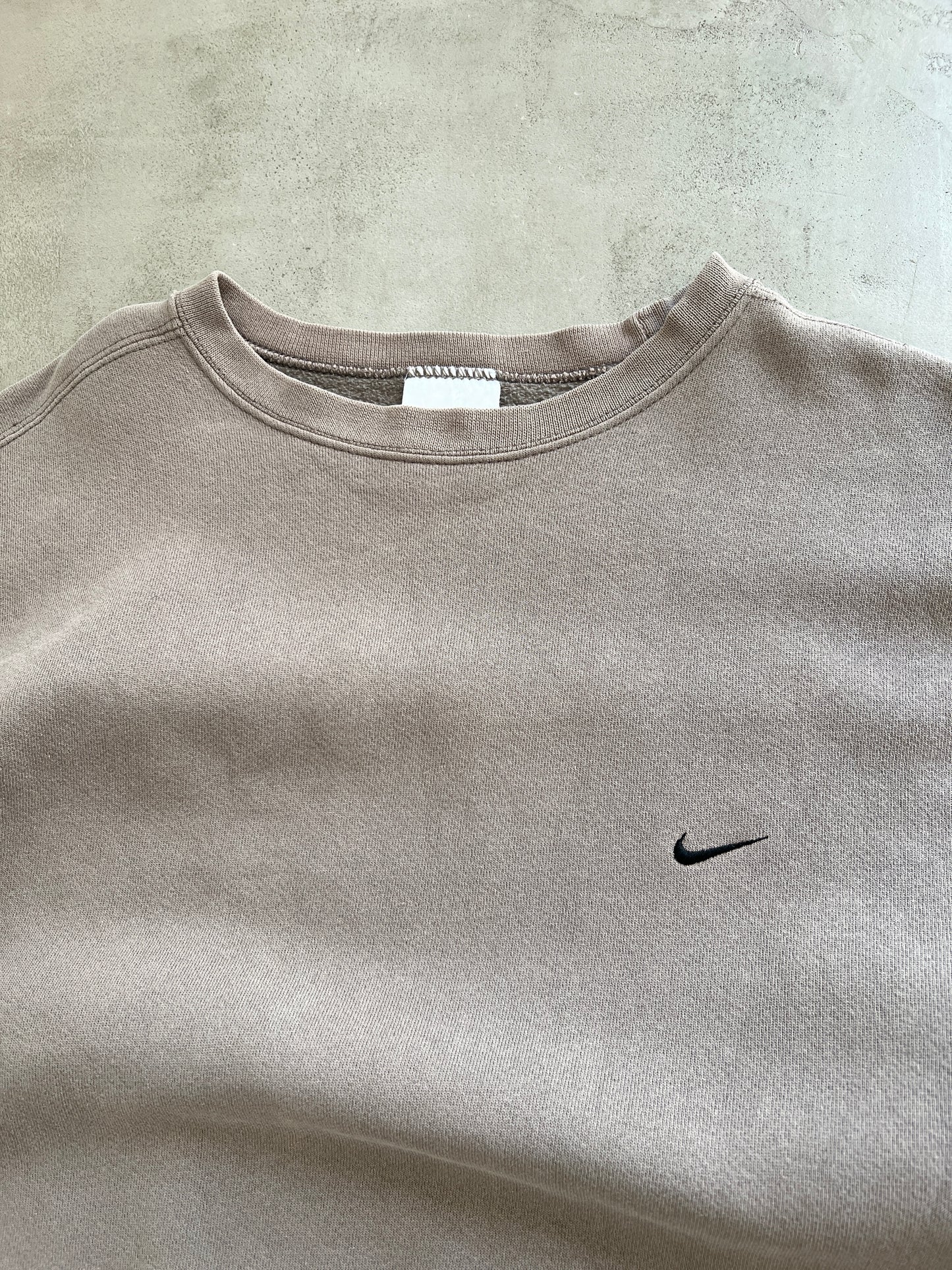 BEIGE NIKE SWEATER - 1990S - L
