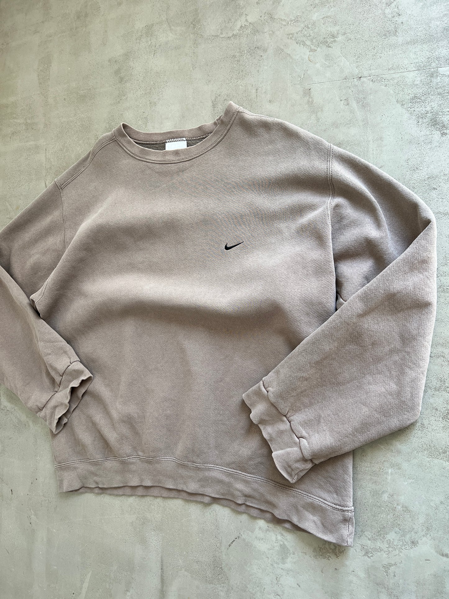 BEIGE NIKE SWEATER - 1990S - L