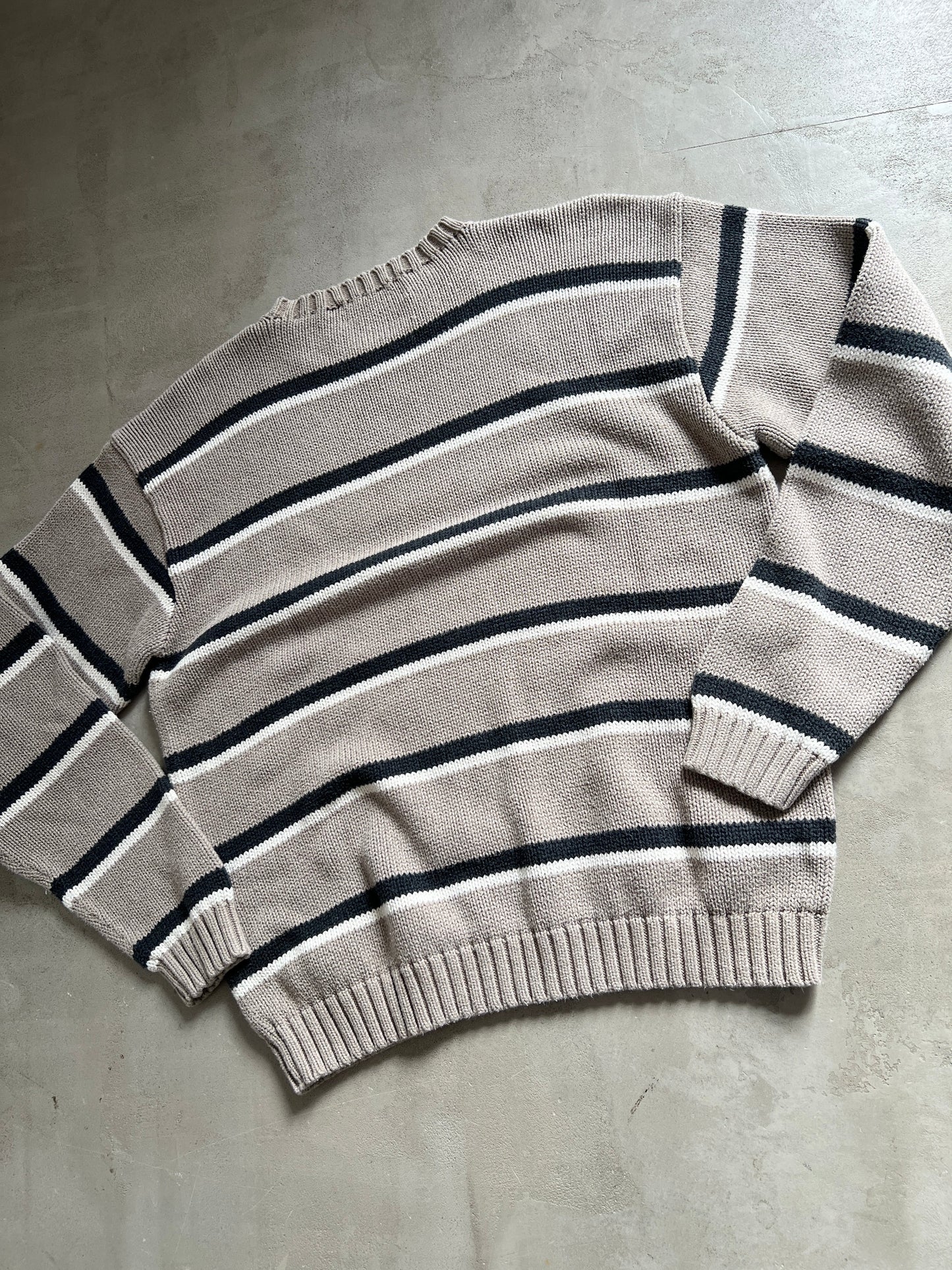 BEIGE RALPH LAUREN KNIT SWEATER - 2000S - L/M