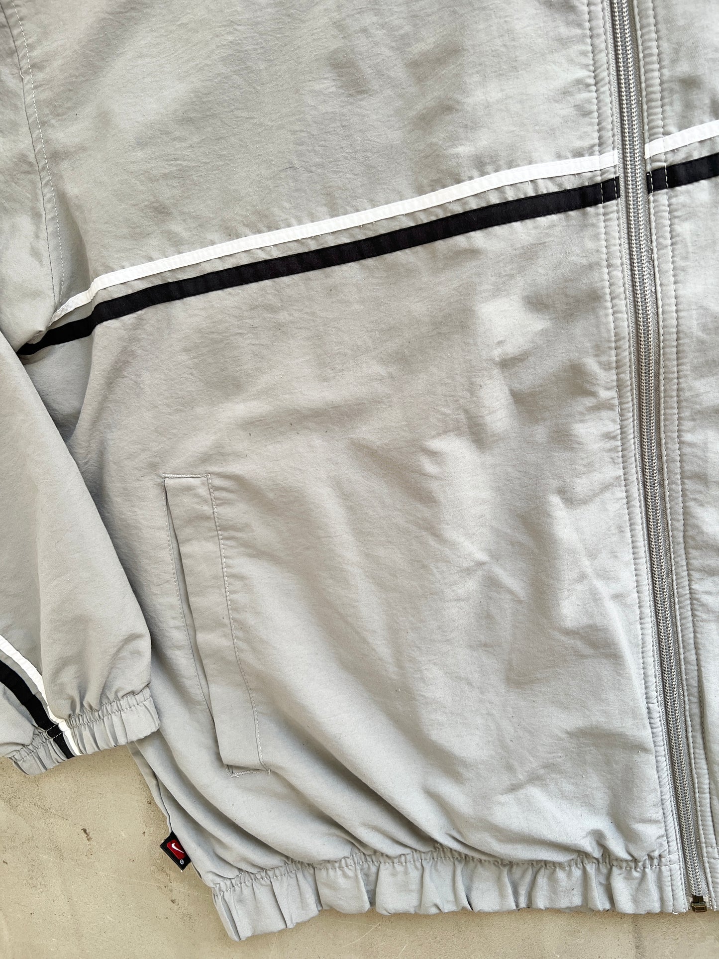 GREY NIKE TRACK JACKET - 2000S - XL/XXL