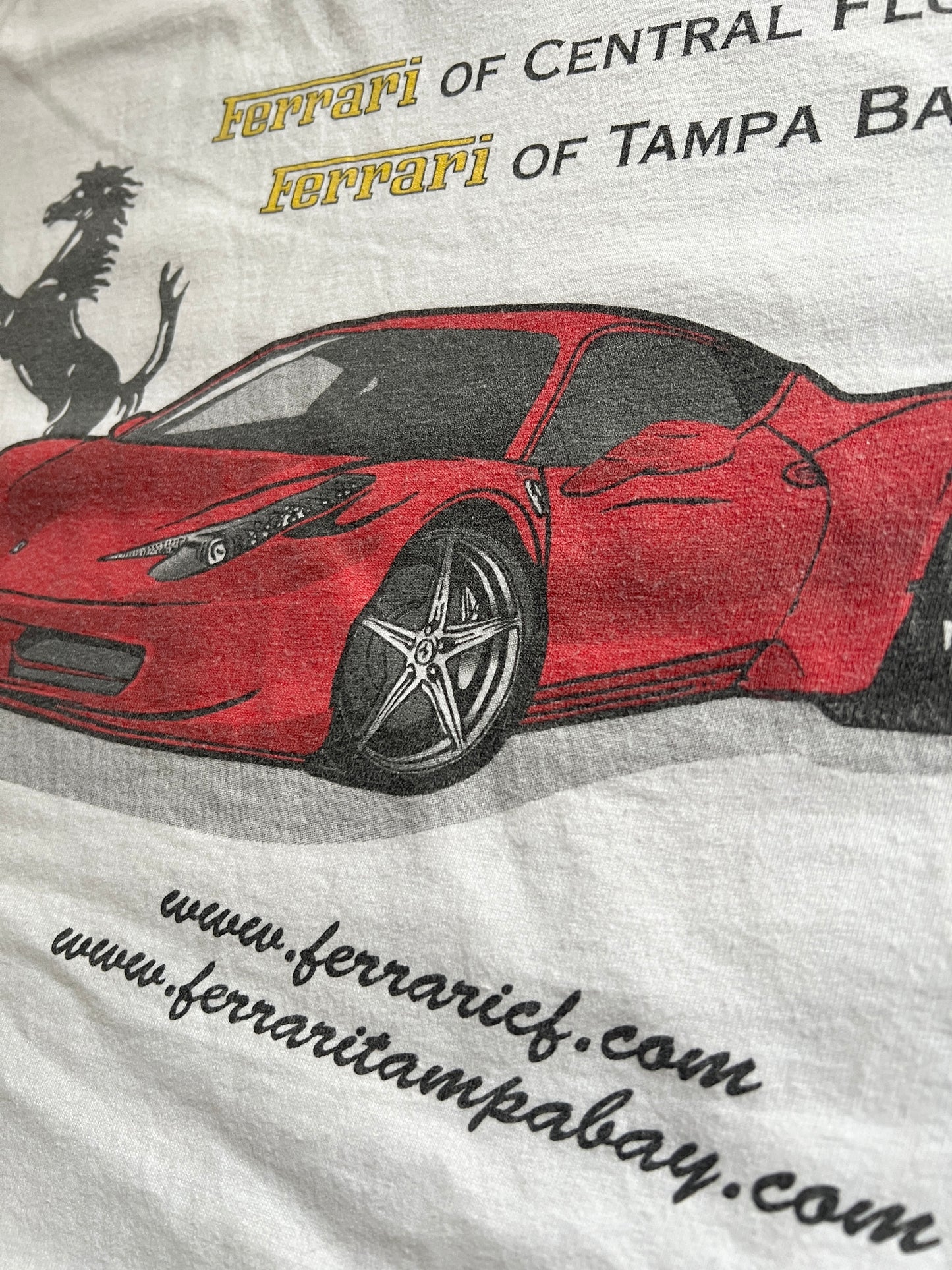 WHITE FERRARI PROMO TEE - 1990S - L
