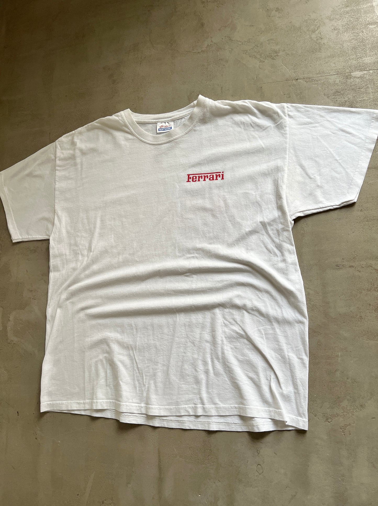 WHITE FERRARI PROMO TEE - 1990S - L