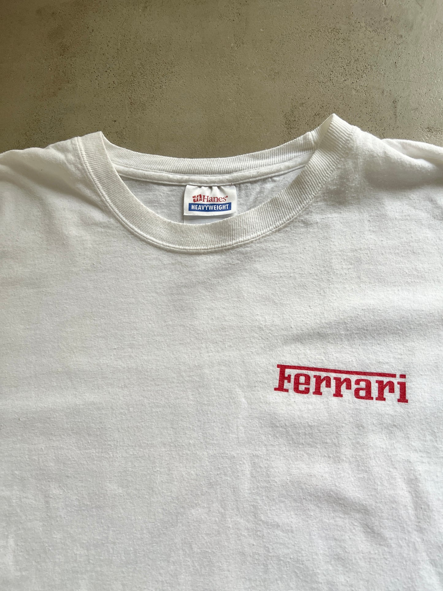 WHITE FERRARI PROMO TEE - 1990S - L