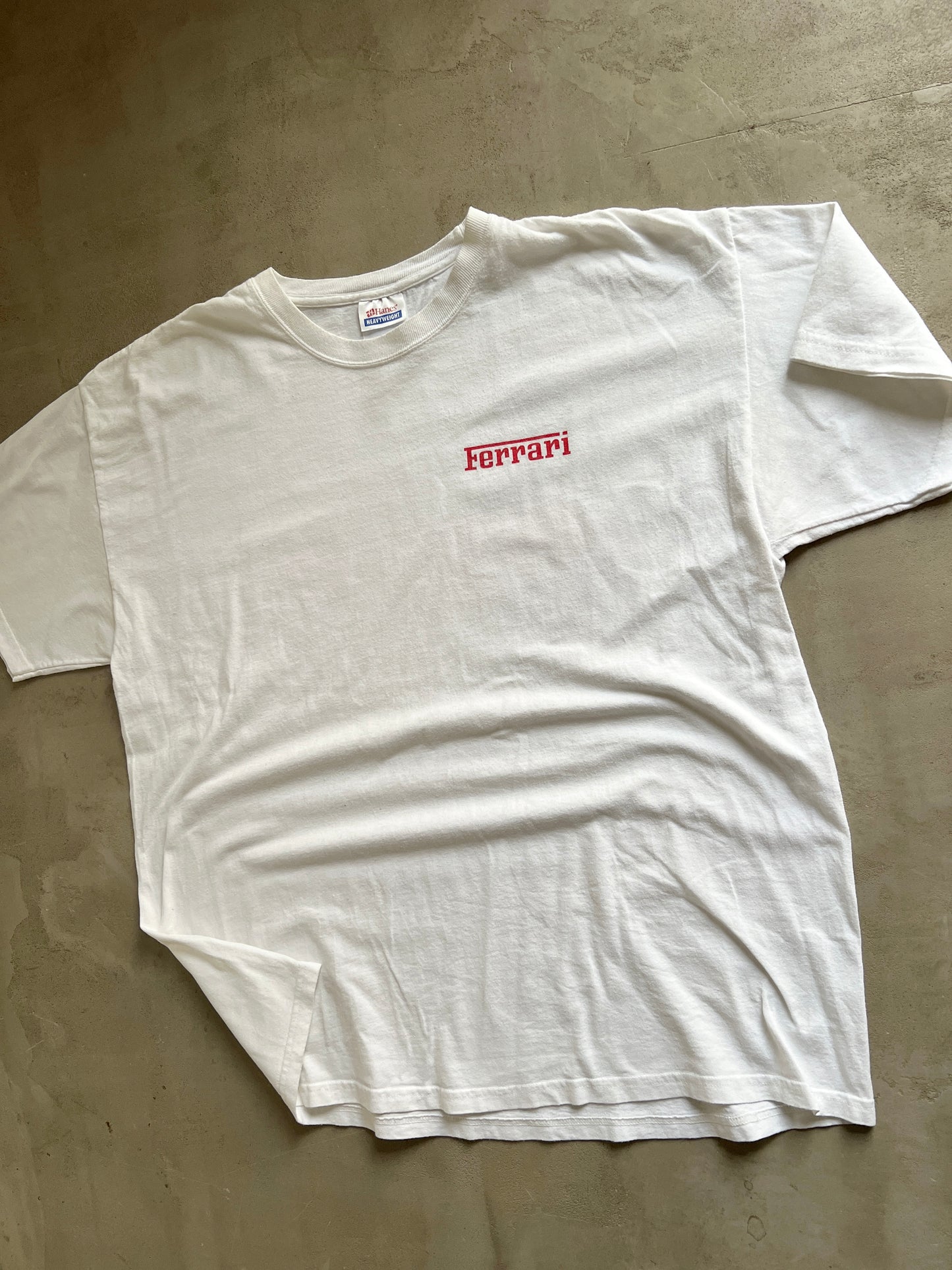 WHITE FERRARI PROMO TEE - 1990S - L