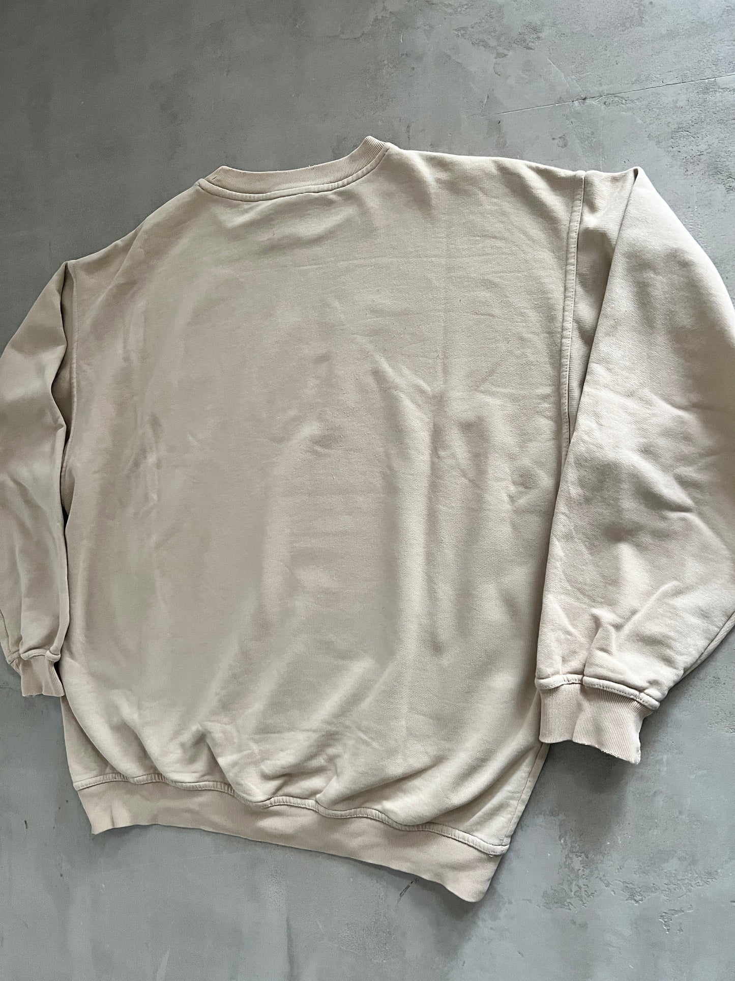 BEIGE ADIDAS SWEATER - 90S - L/M