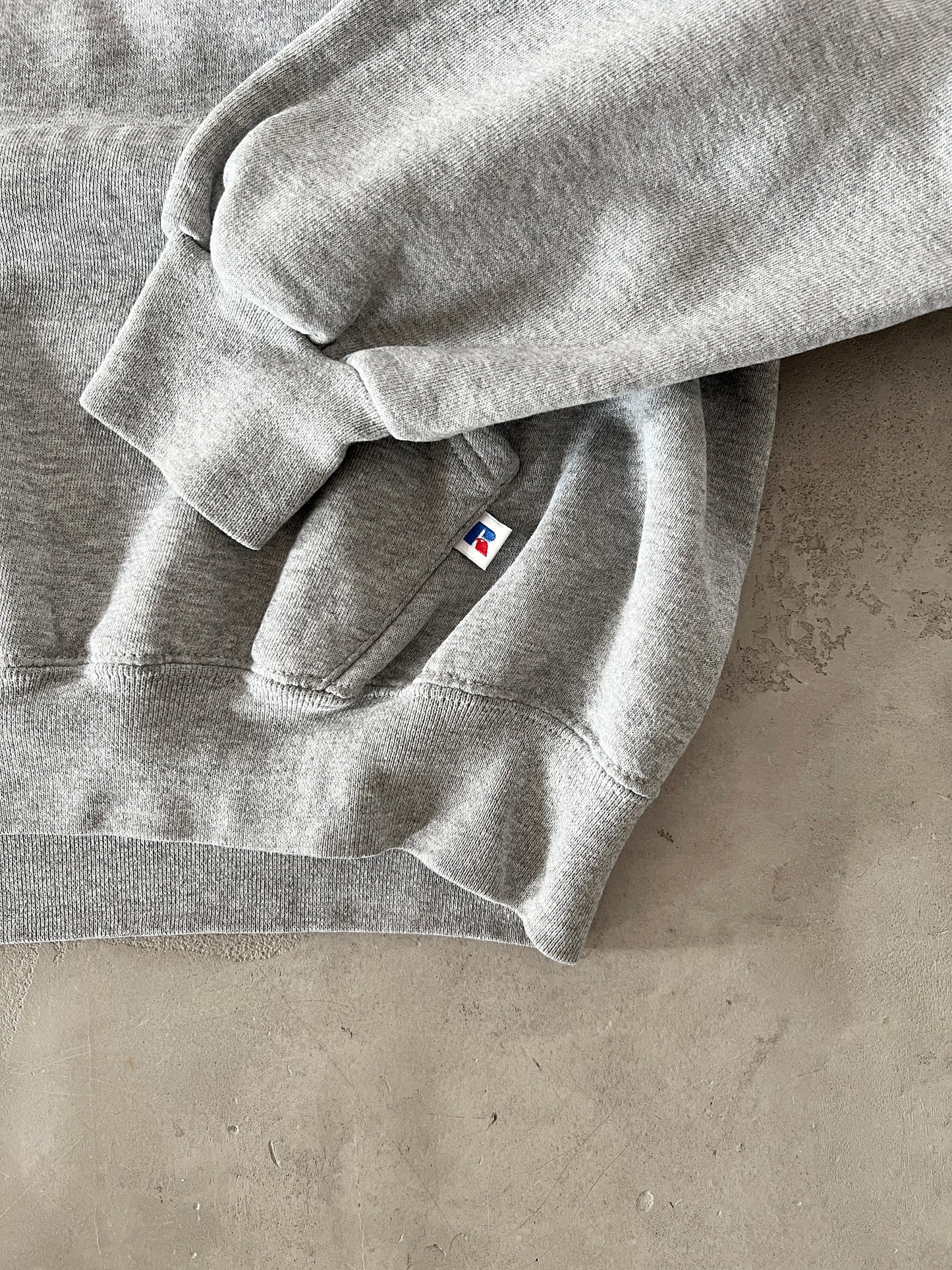 GREY YANKEES RUSSELL HOODIE - 2000S - M