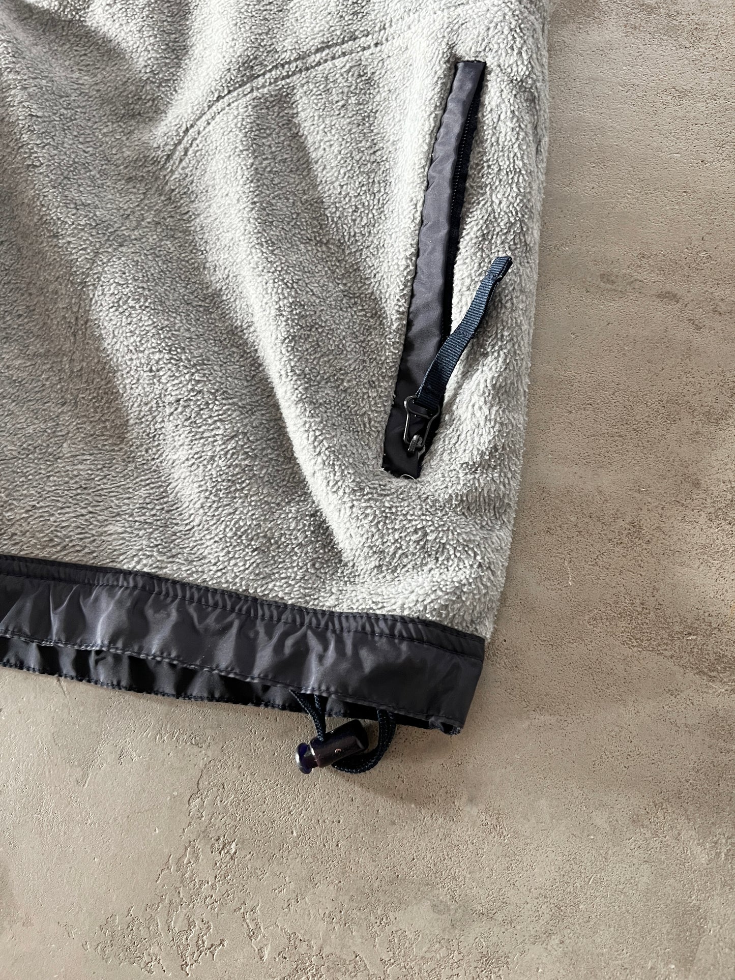 GREY/NAVY NOKIA 2 SIDE FLEECE JACKET - 2000S - XL/XXL