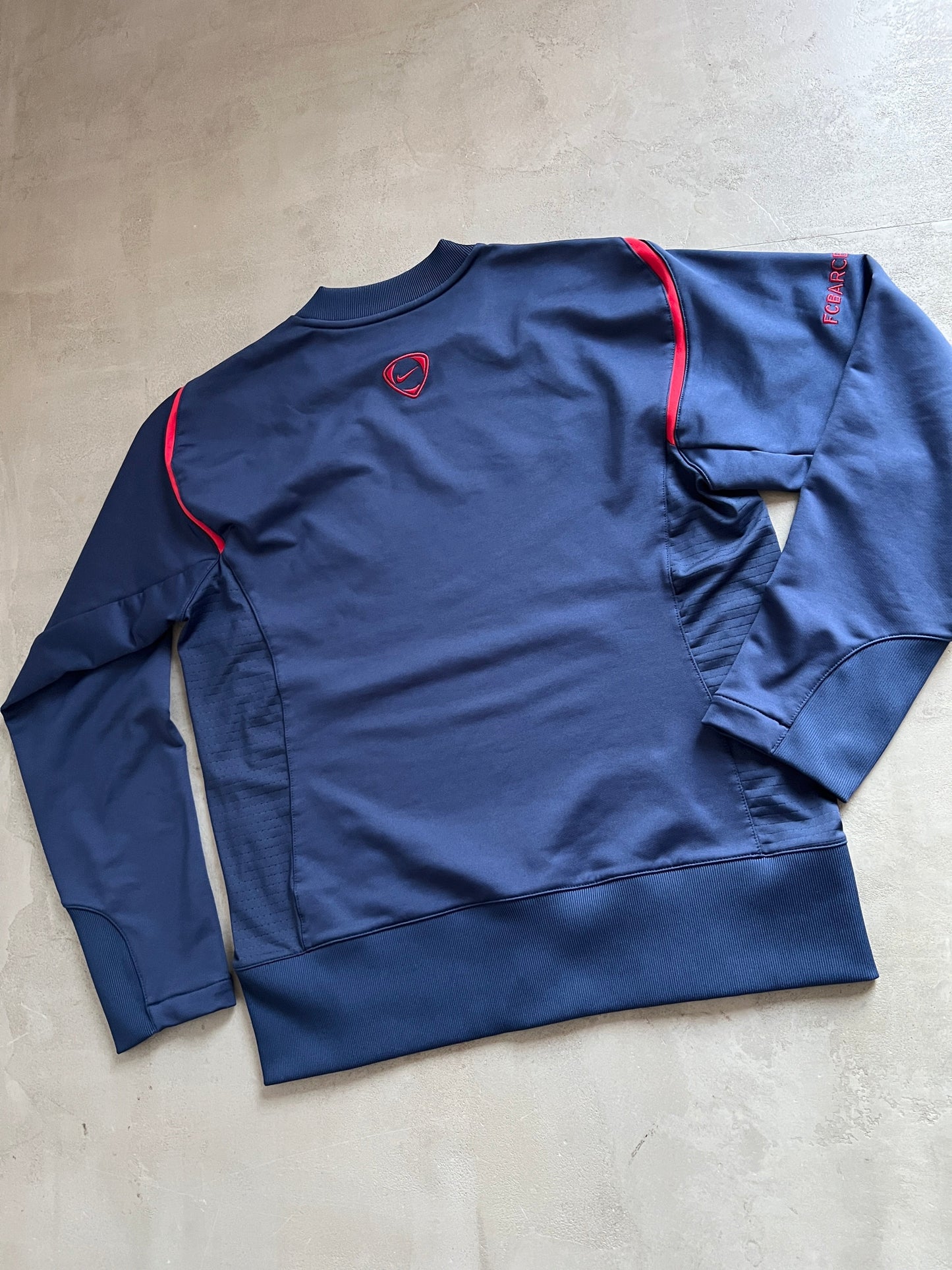 NAVY FC BARCELONA NIKE SWEATER - 2000S - XL