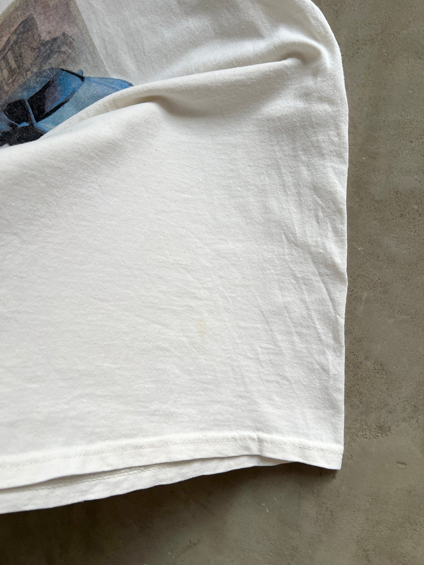 WHITE MERCEDES BENZ TEE - 1990S - L