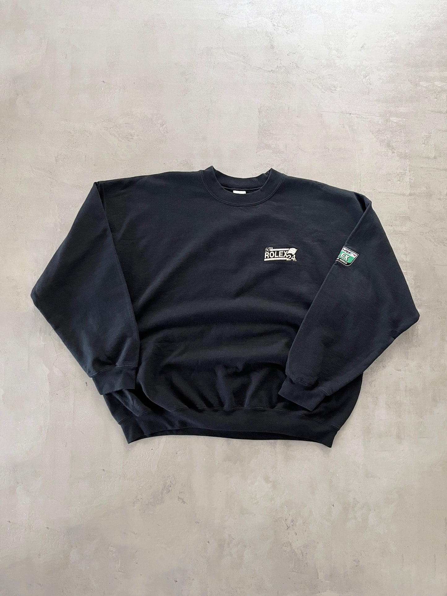 BLACK ROLEX DAYTONA RACING SWEATER - 2000S - XL/L