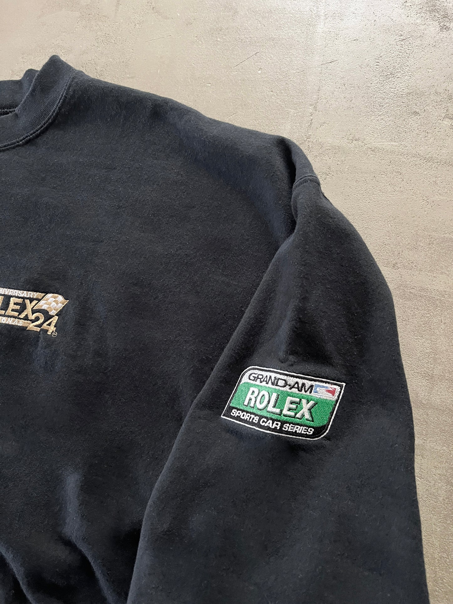 BLACK ROLEX DAYTONA RACING SWEATER - 2000S - XL/L