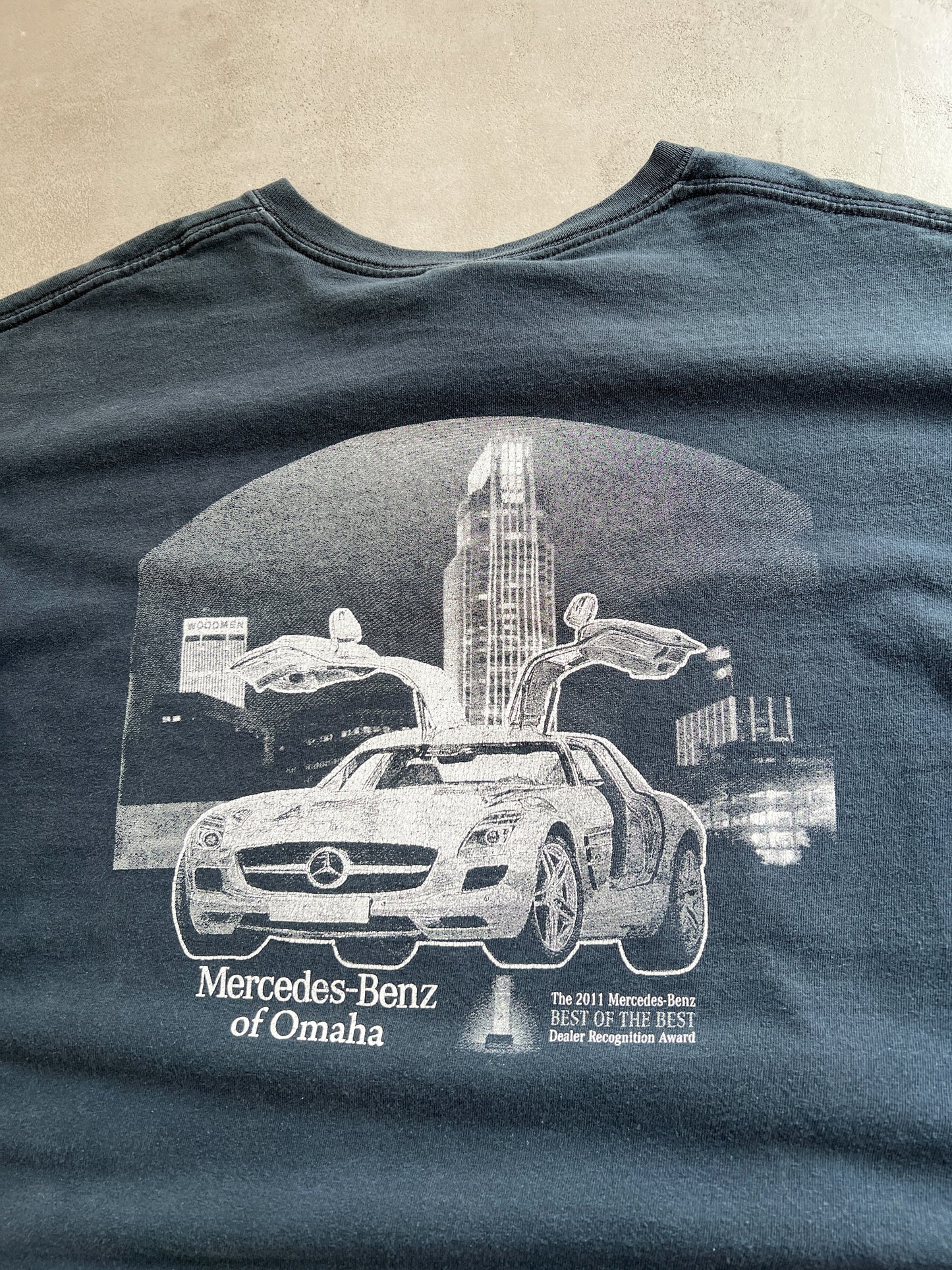 FADED BLACK MERCEDES BENZ SLS TEE - 2000S - L