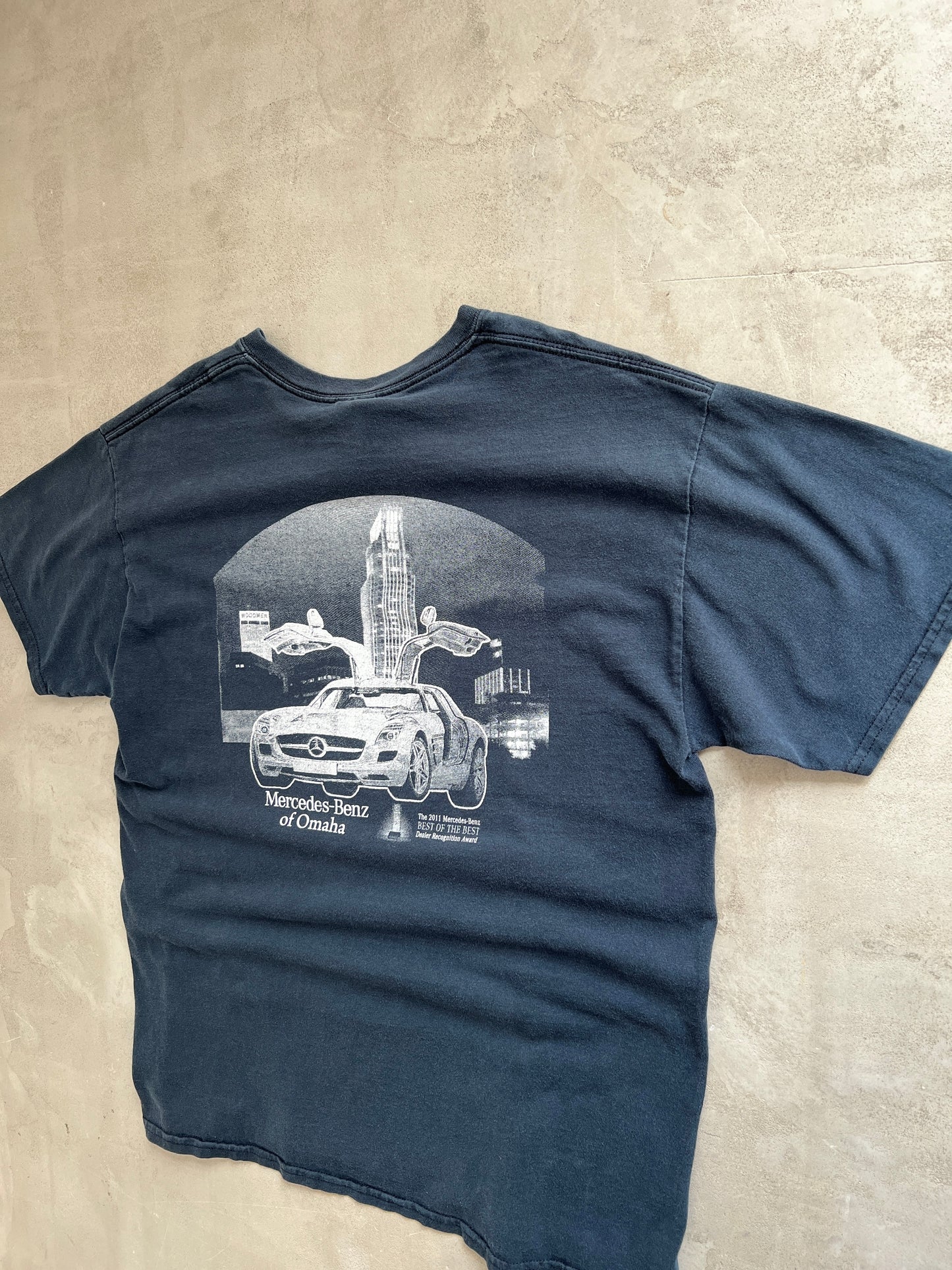 FADED BLACK MERCEDES BENZ SLS TEE - 2000S - L