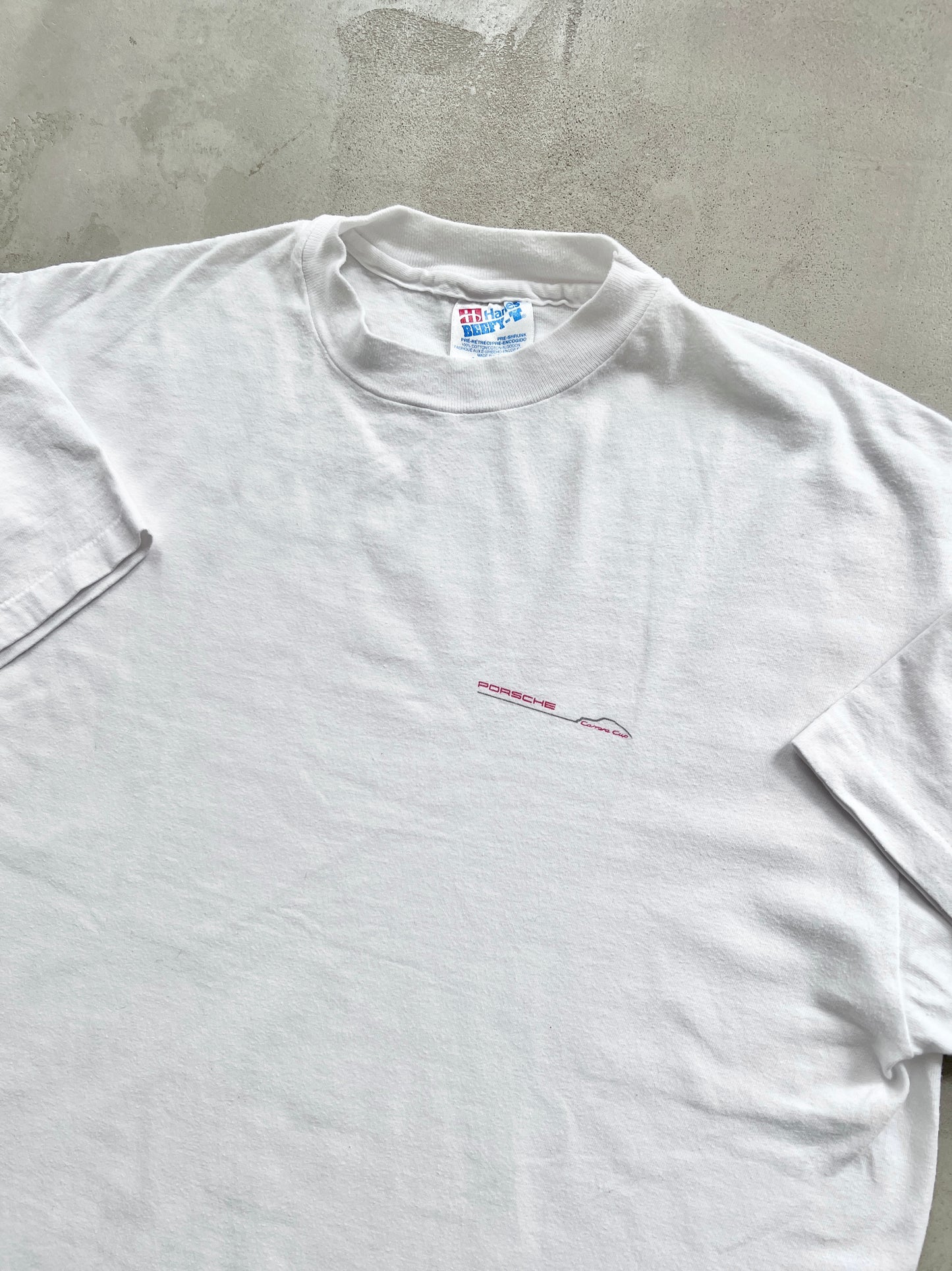 WHITE PORSCHE CARRERA CUP TEE - 2000S