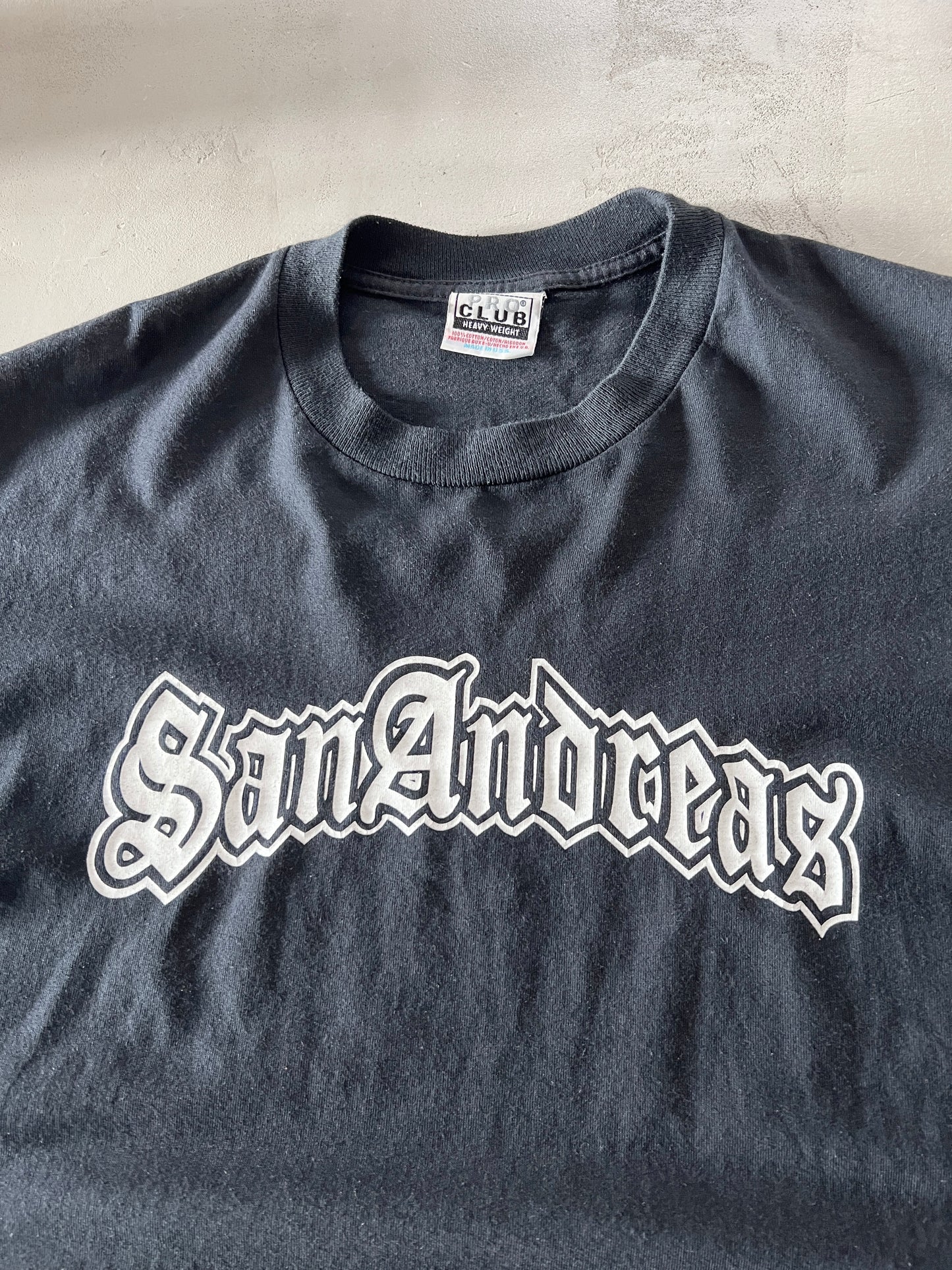 BLACK GTA SAN ANDREAS TEE - 2000S - L
