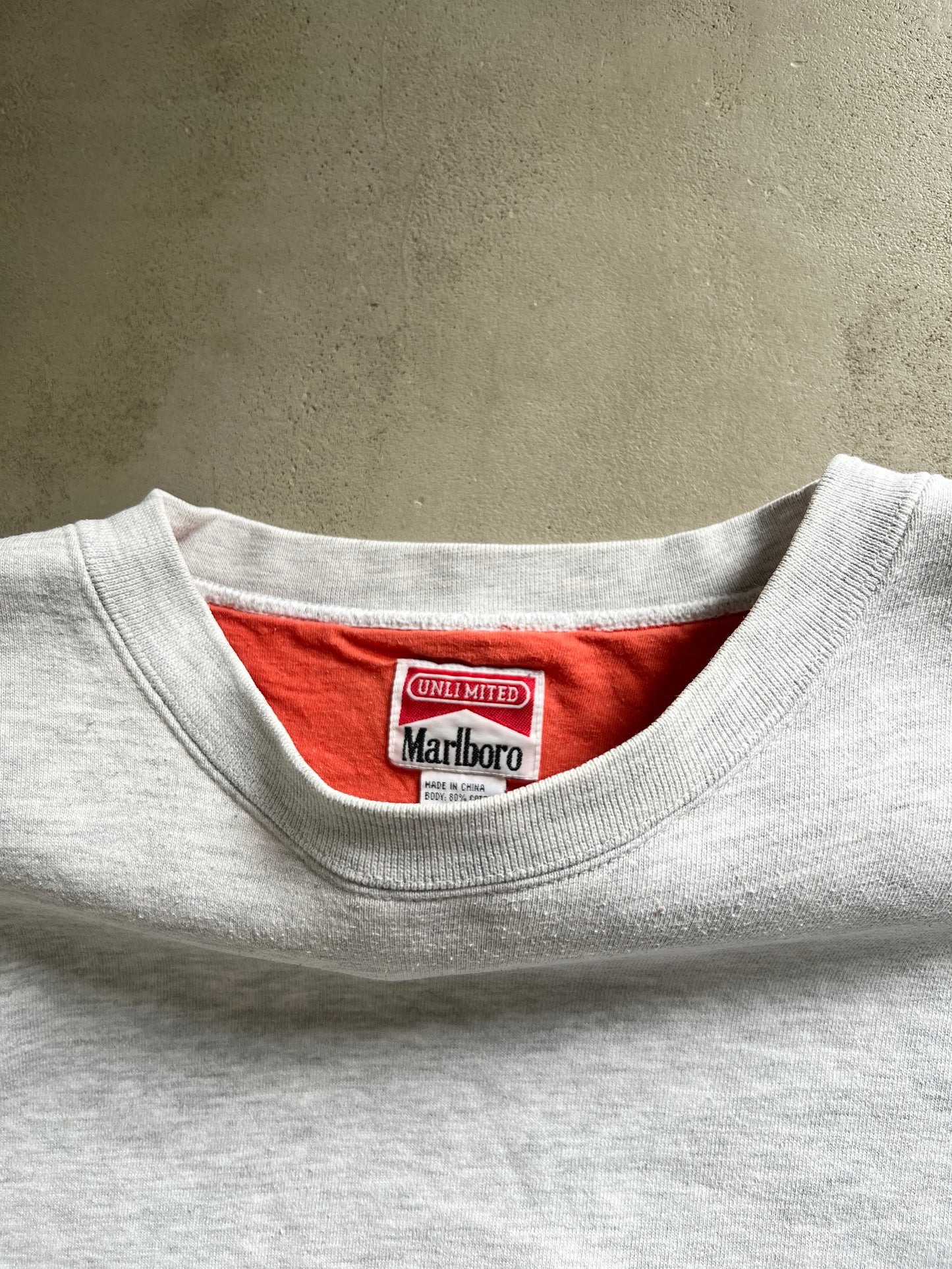 GREY MARLBORO SWEATER - 1990S - XL/L