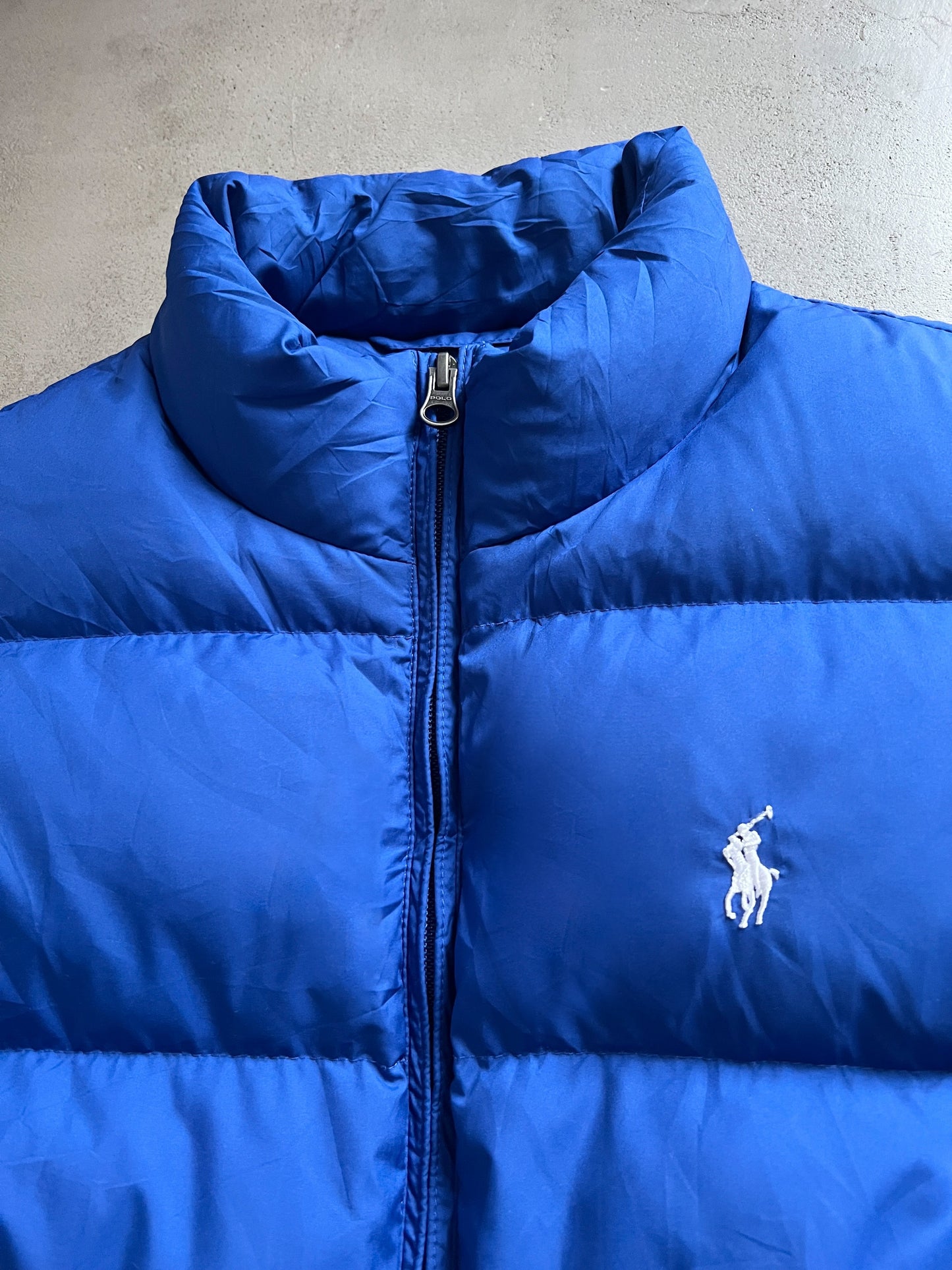 BLUE RALPH LAUREN PUFFER VEST - 2000S - S