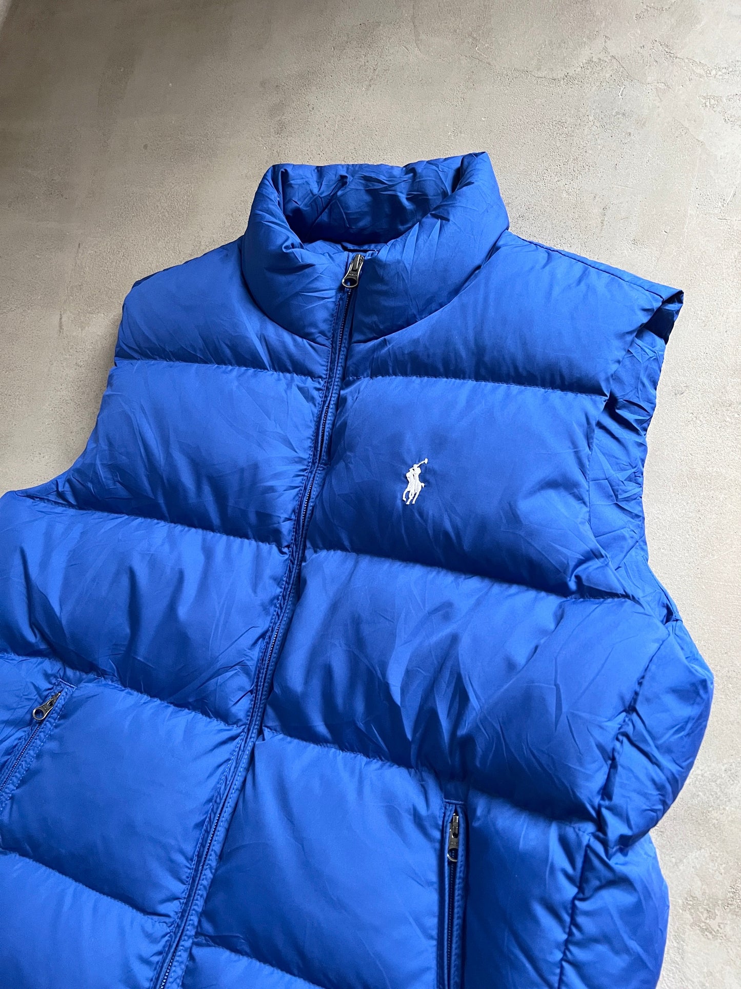 BLUE RALPH LAUREN PUFFER VEST - 2000S - S