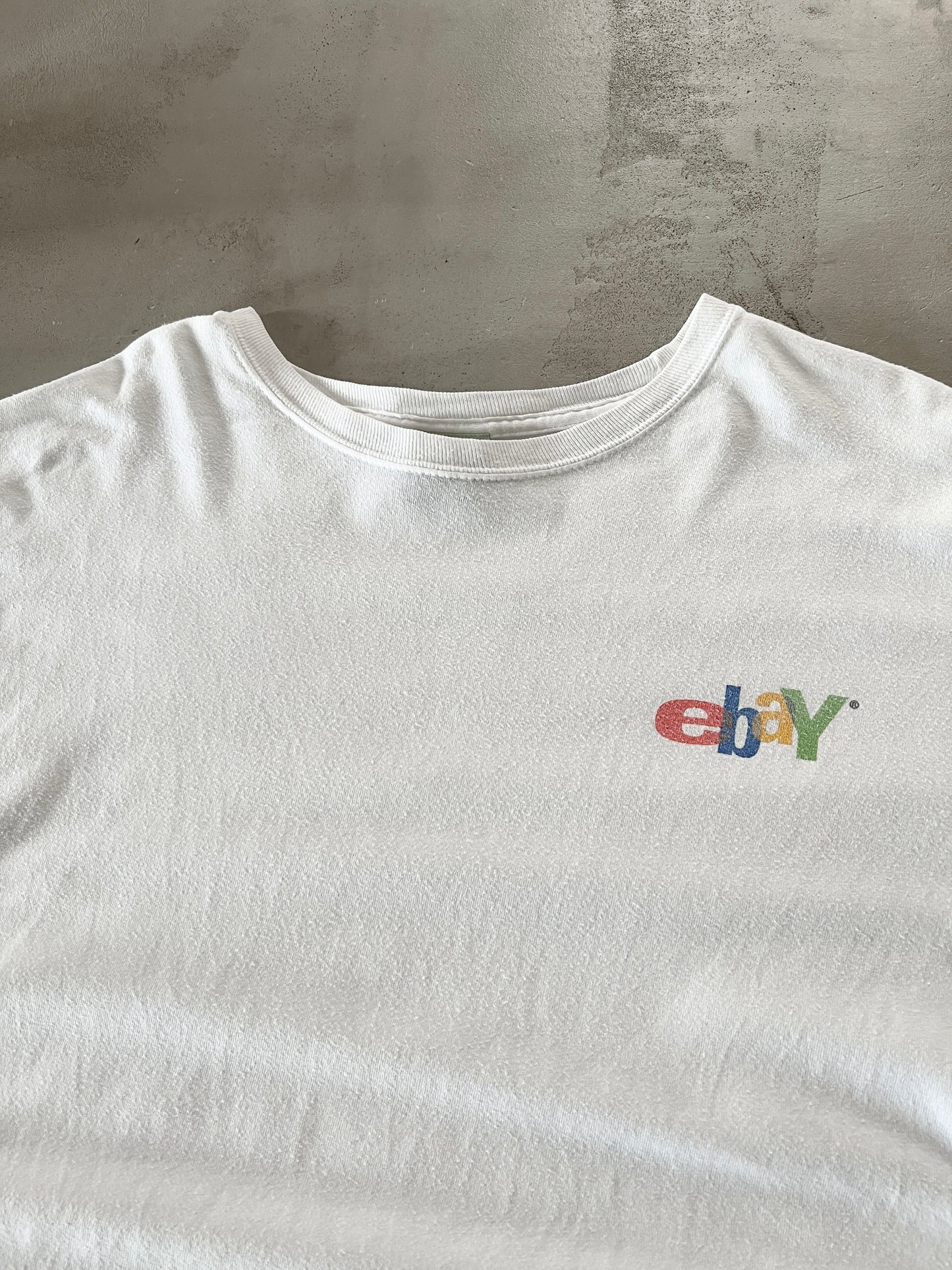 WHITE EBAY LONGSLEEVE - 2000S - XL/L