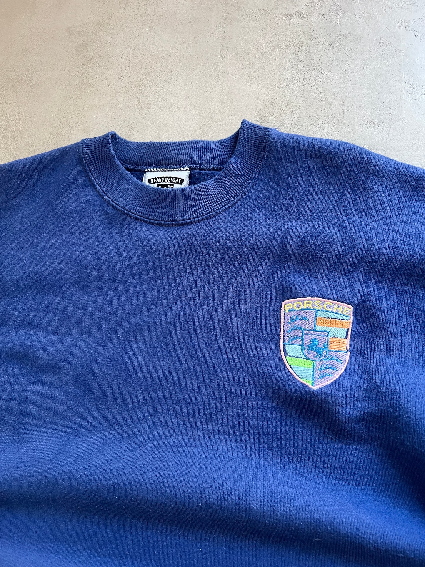 NAVY PORSCHE SWEATER - 1990S - XL/L