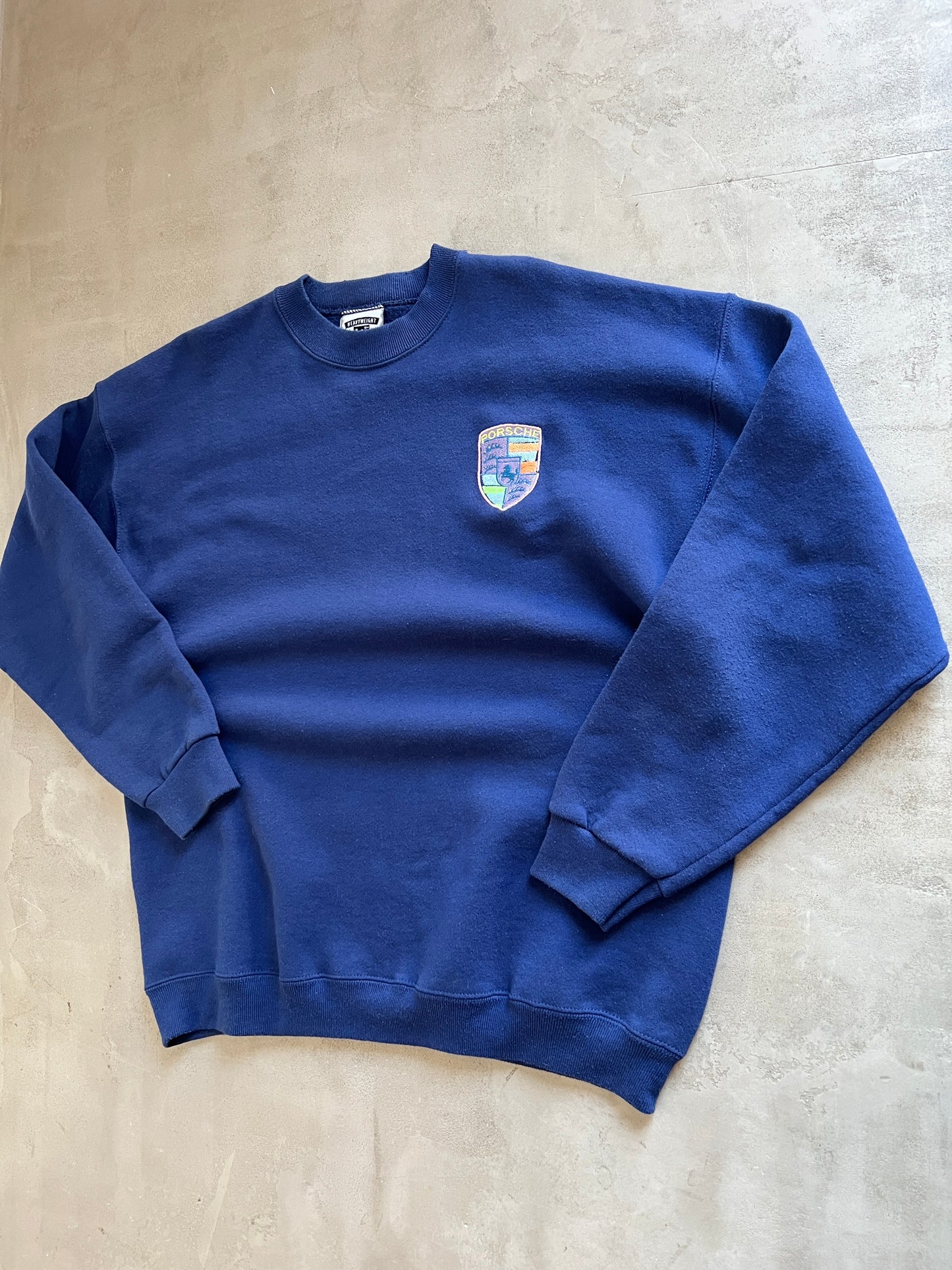 NAVY PORSCHE SWEATER - 1990S - XL/L