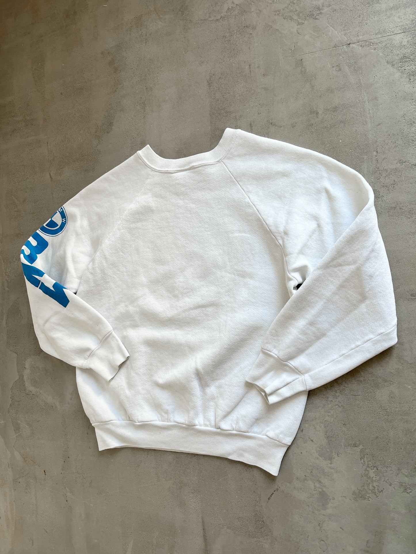 WHITE BMW SWEATER - 1990S - XXS